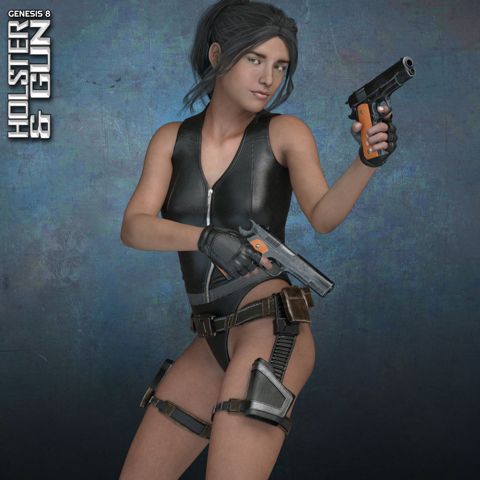 Exnem Holster & Gun for Genesis 8 Female by N/A