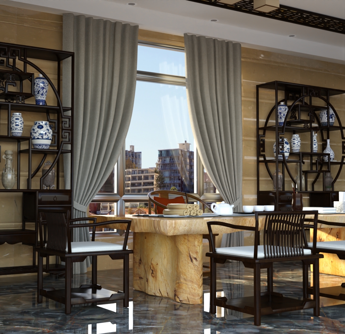 Chinese Traditional Study Room by N/A
