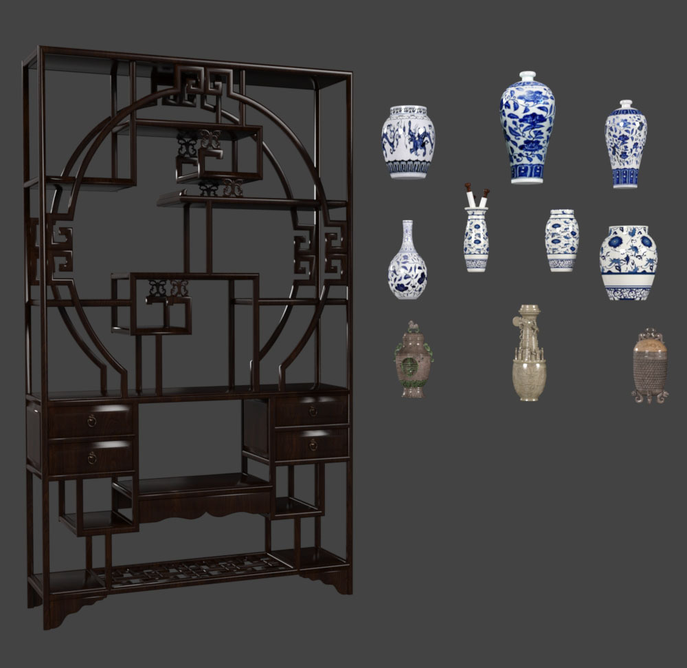 Chinese Traditional Study Room by N/A