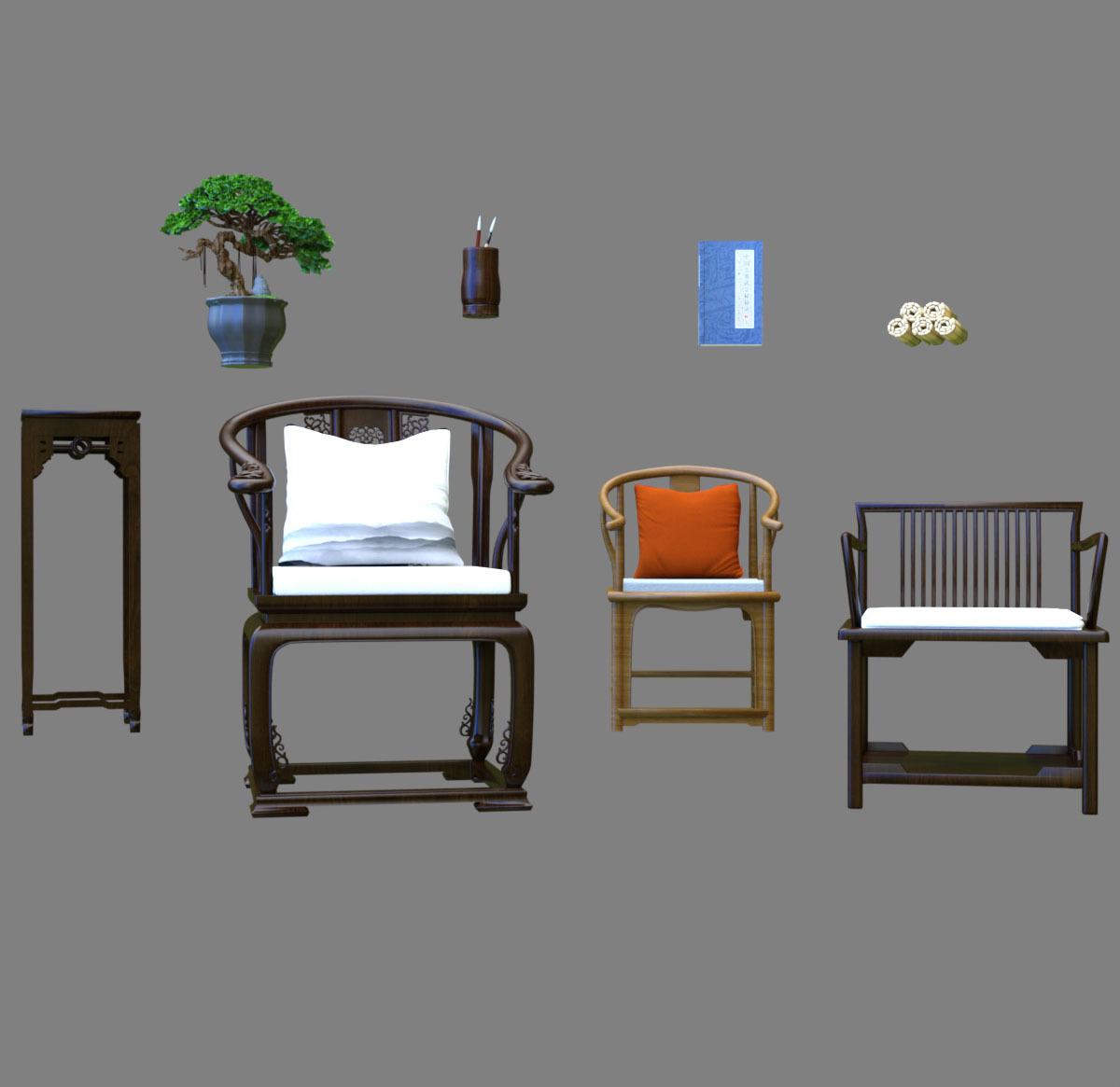 Chinese Traditional Study Room by N/A
