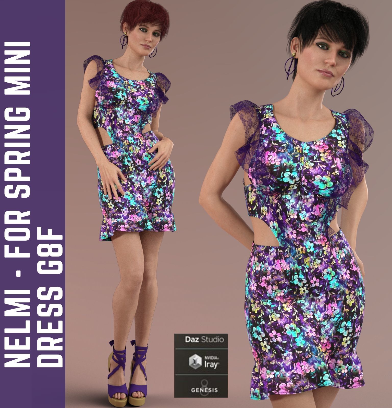 Nelmi - dForce Spring Mini Dress G8F by N/A