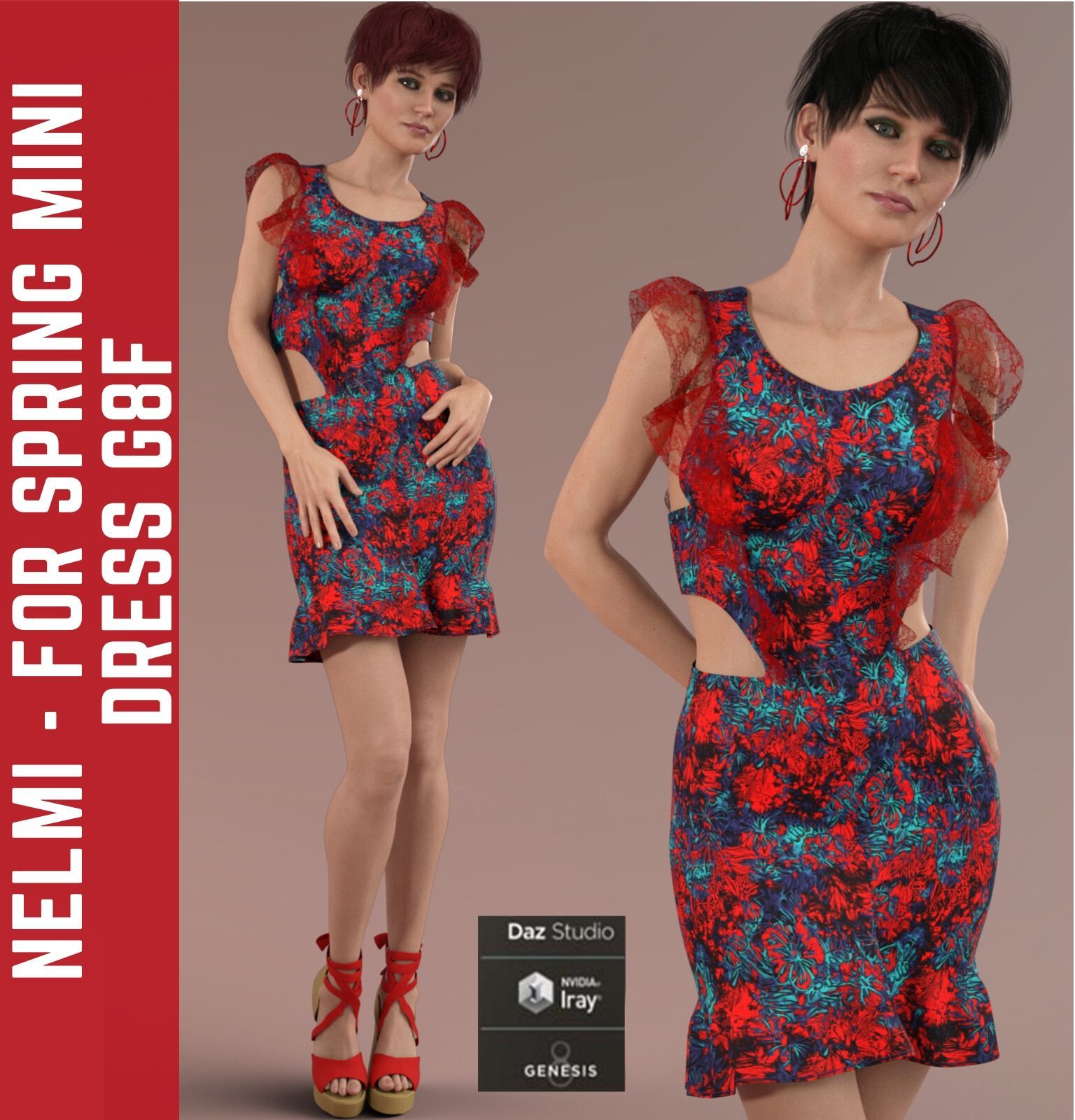 Nelmi - dForce Spring Mini Dress G8F by N/A