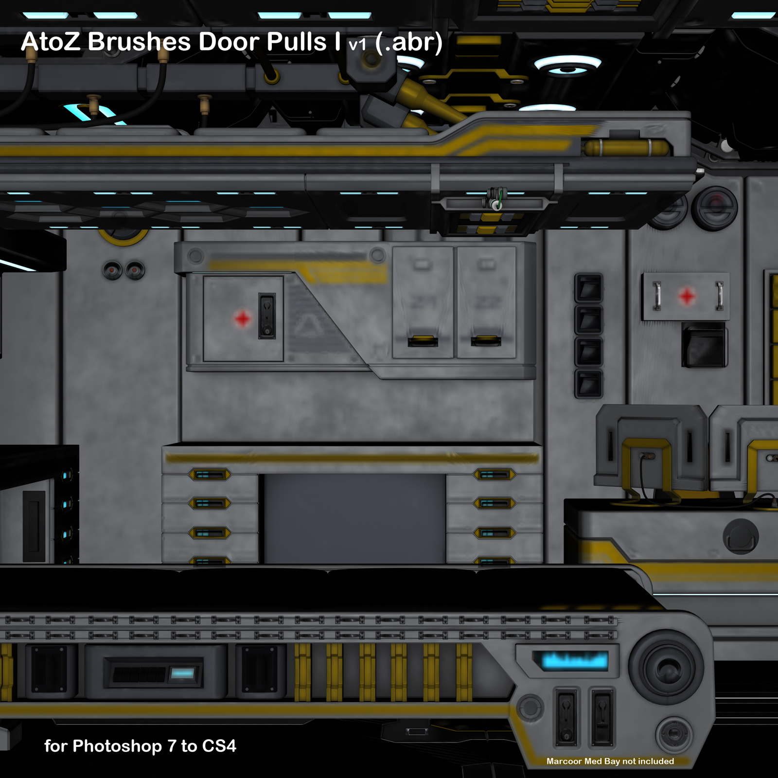 AtoZ Brushes - Door Pulls Etc I v1 for Photoshop (.abr files) by N/A