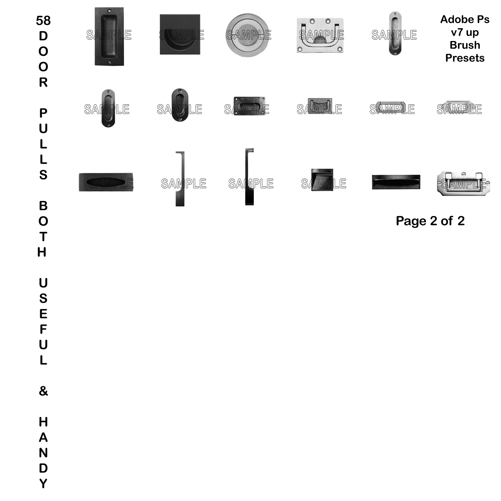 AtoZ Brushes - Door Pulls Etc I v1 for Photoshop (.abr files) by N/A