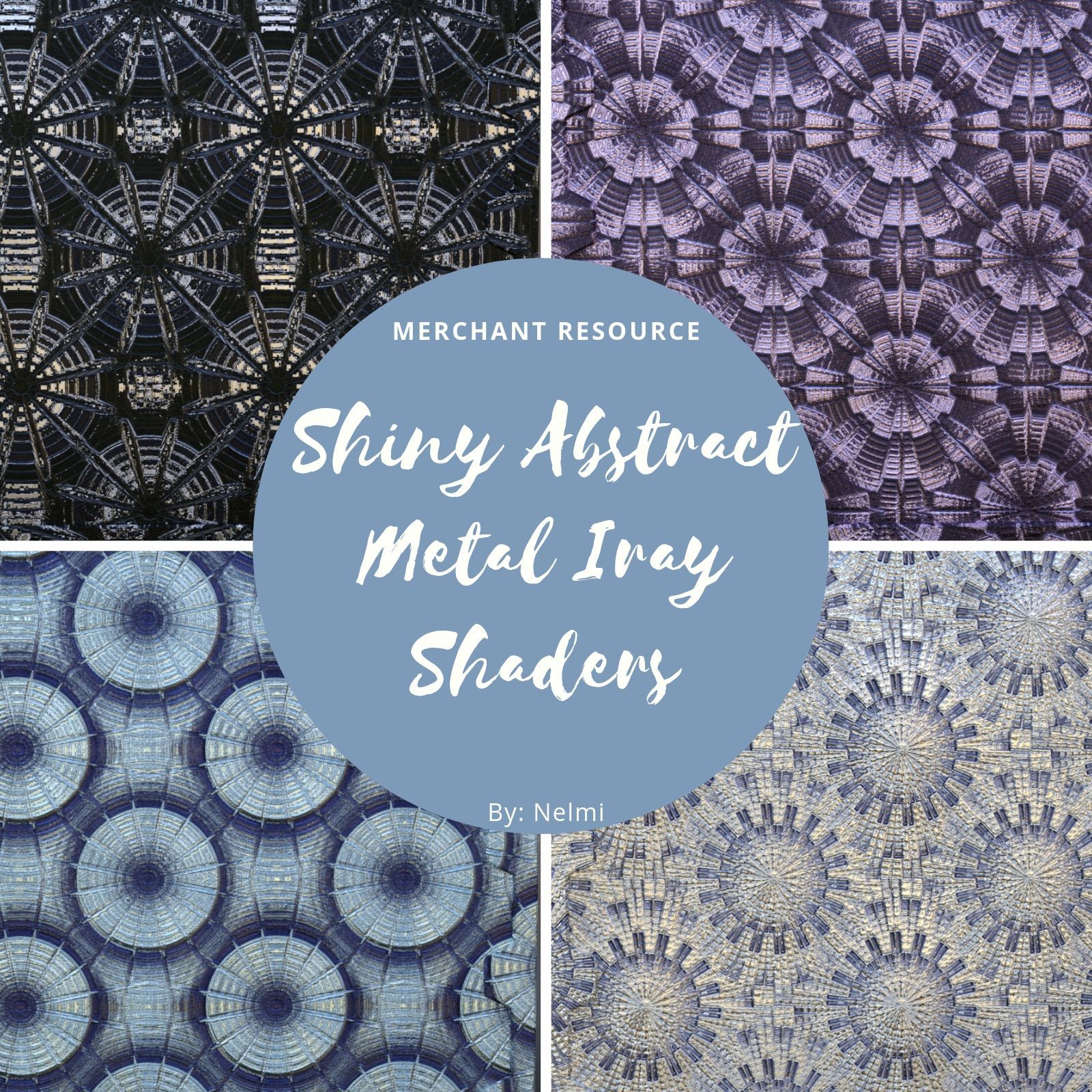 Shiny Abstract Metal Iray Shaders by N/A