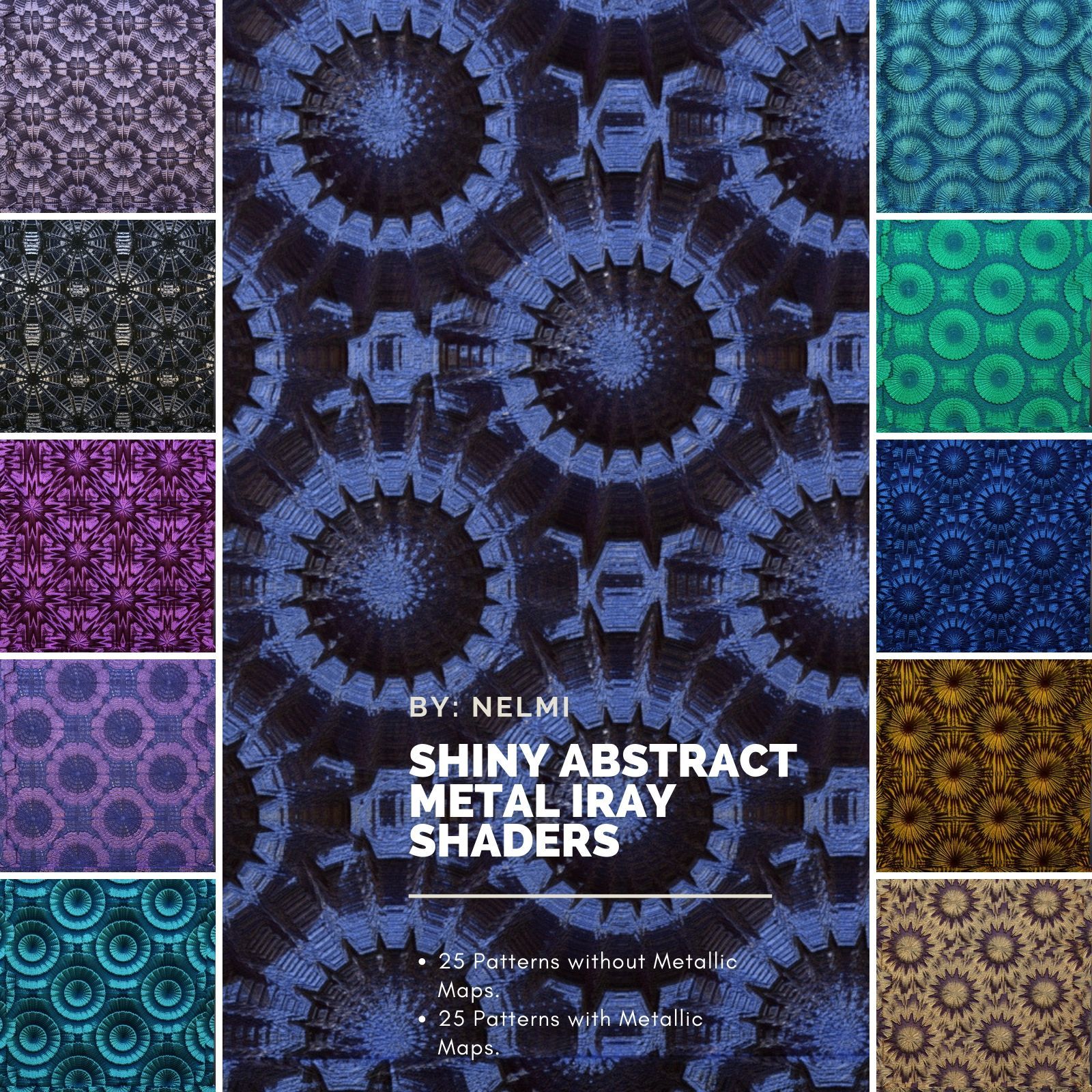 Shiny Abstract Metal Iray Shaders by N/A