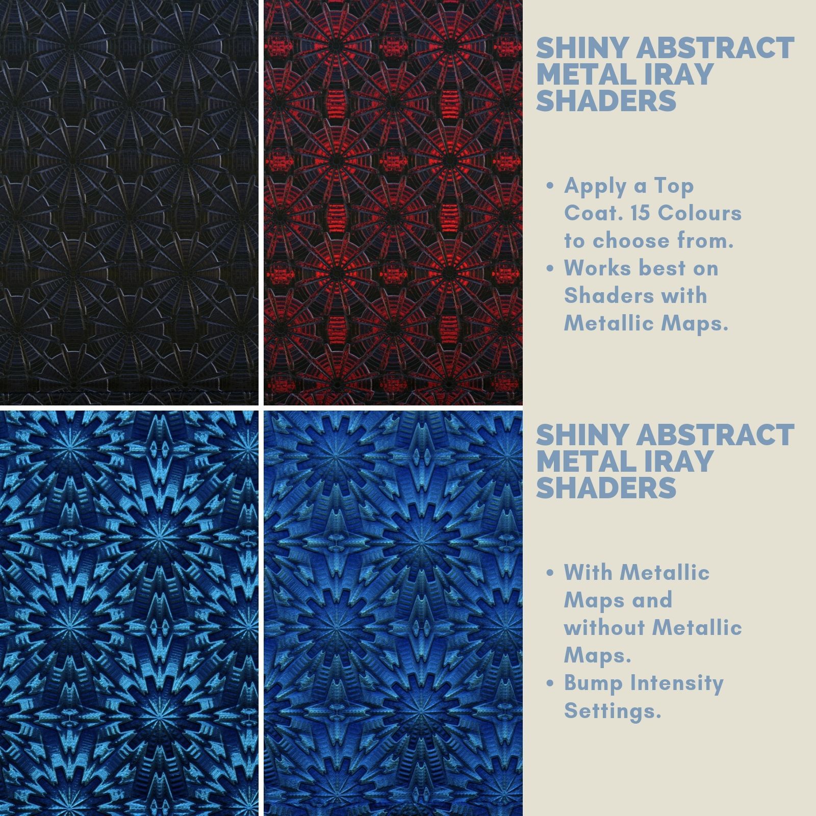 Shiny Abstract Metal Iray Shaders by N/A