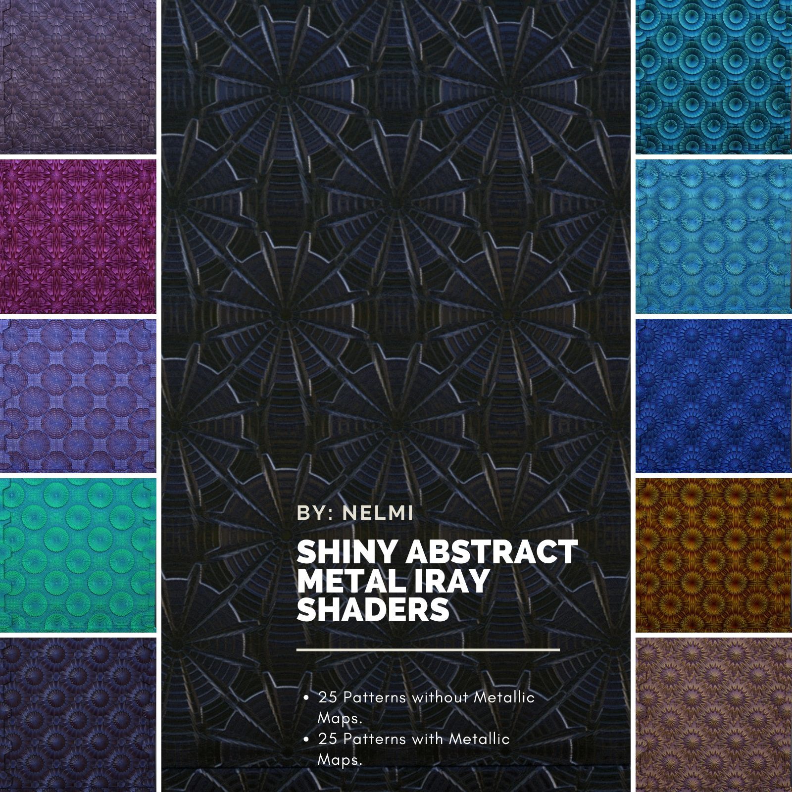 Shiny Abstract Metal Iray Shaders by N/A