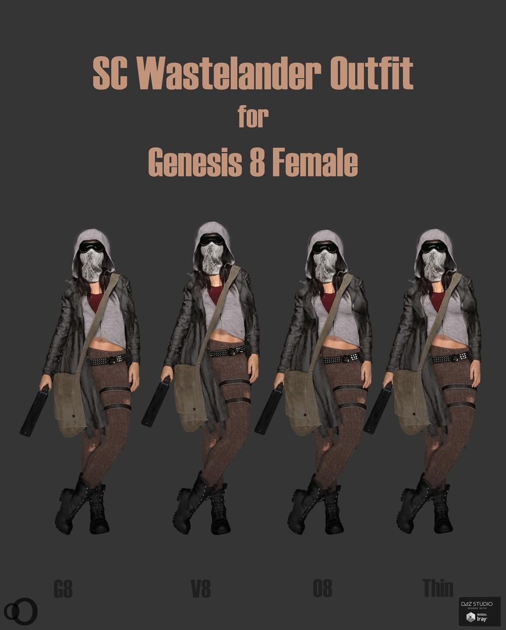 SC Wastelander Outfit for Genesis 8 Female by N/A