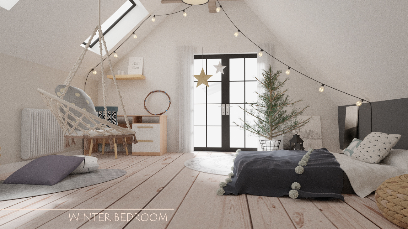 Winter Bedroom by N/A