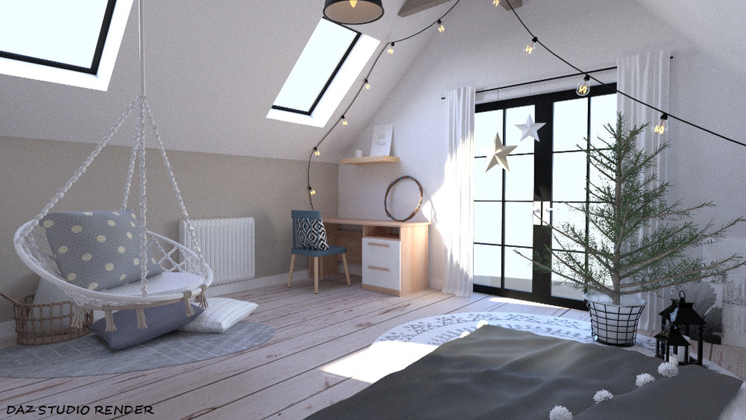 Winter Bedroom by N/A