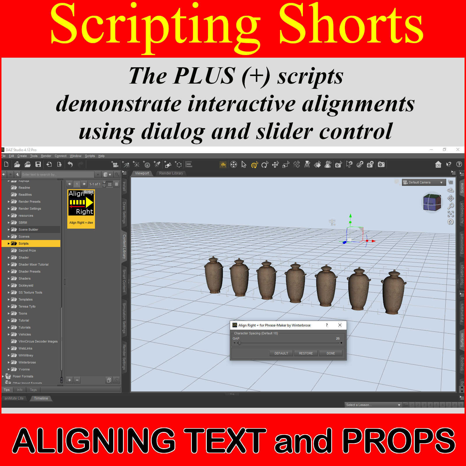 SCRIPTING SHORTS Aligning Text and Props (Phrase-Maker Utilities) by N/A