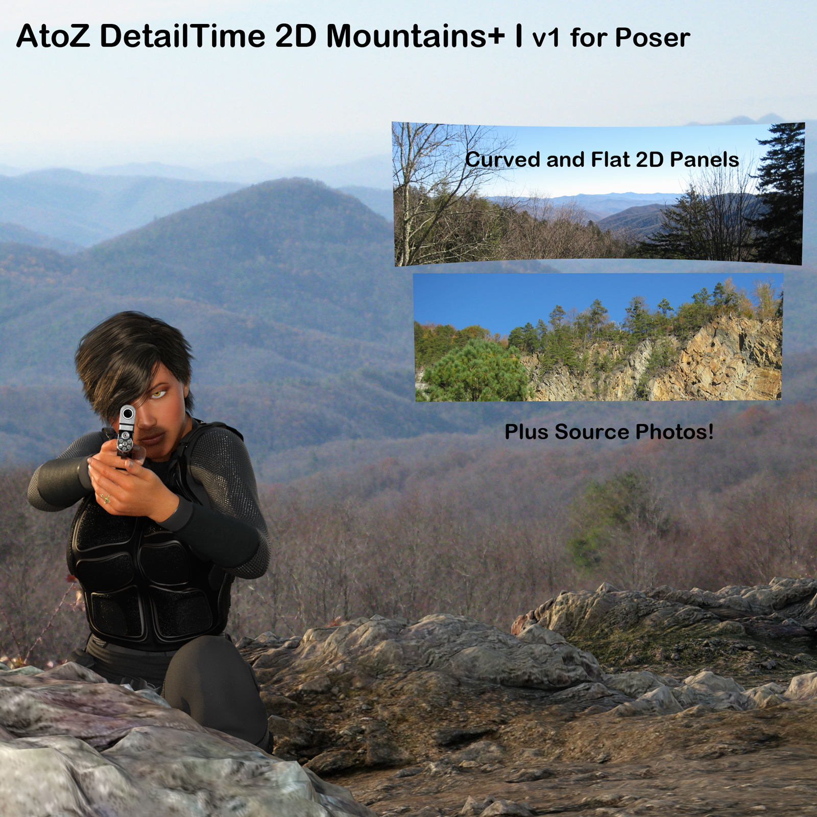 AtoZ DetailTime 2D Mountains+ I v1 for Poser 7 w.objs by N/A
