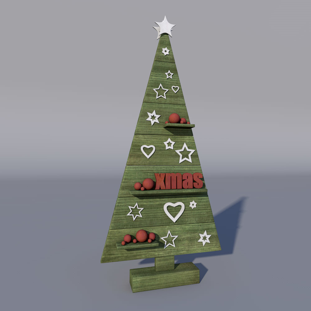 Four Christmas trees for Poser by N/A