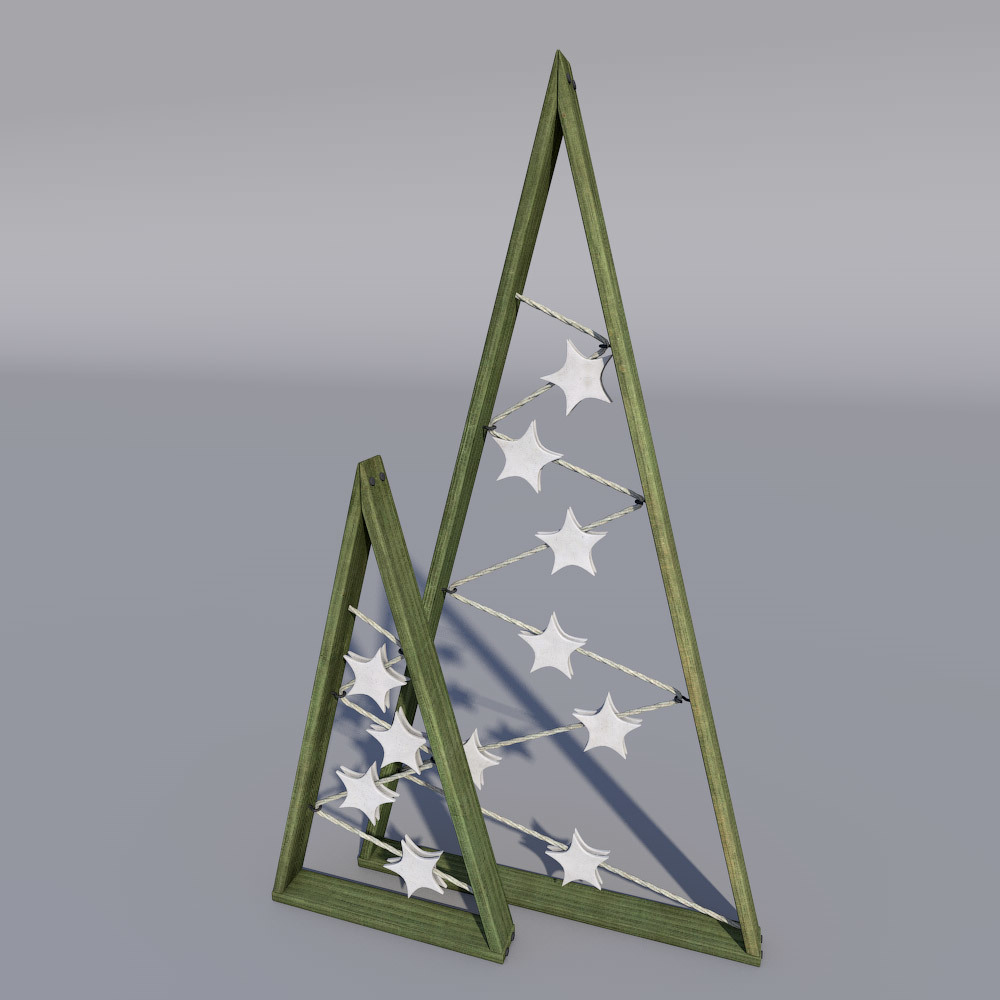 Four Christmas trees for Poser by N/A