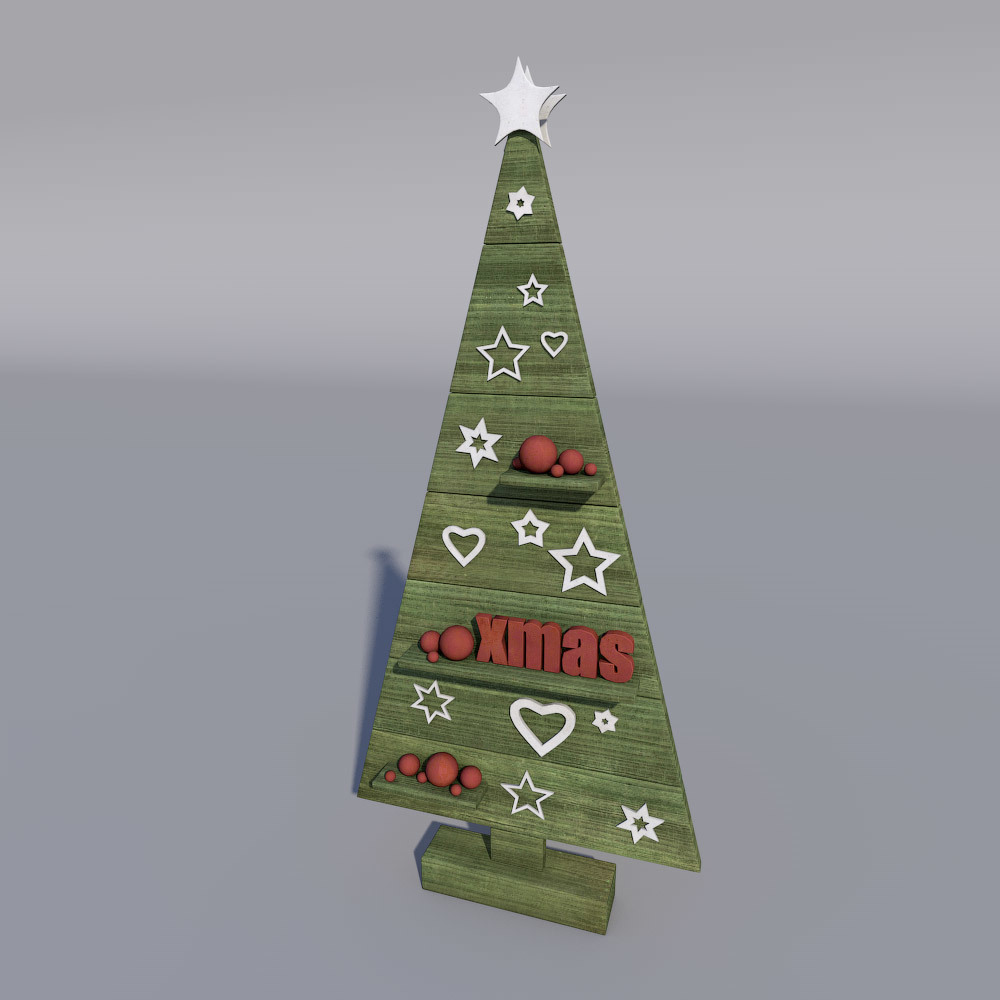 Four Christmas trees for Poser by N/A