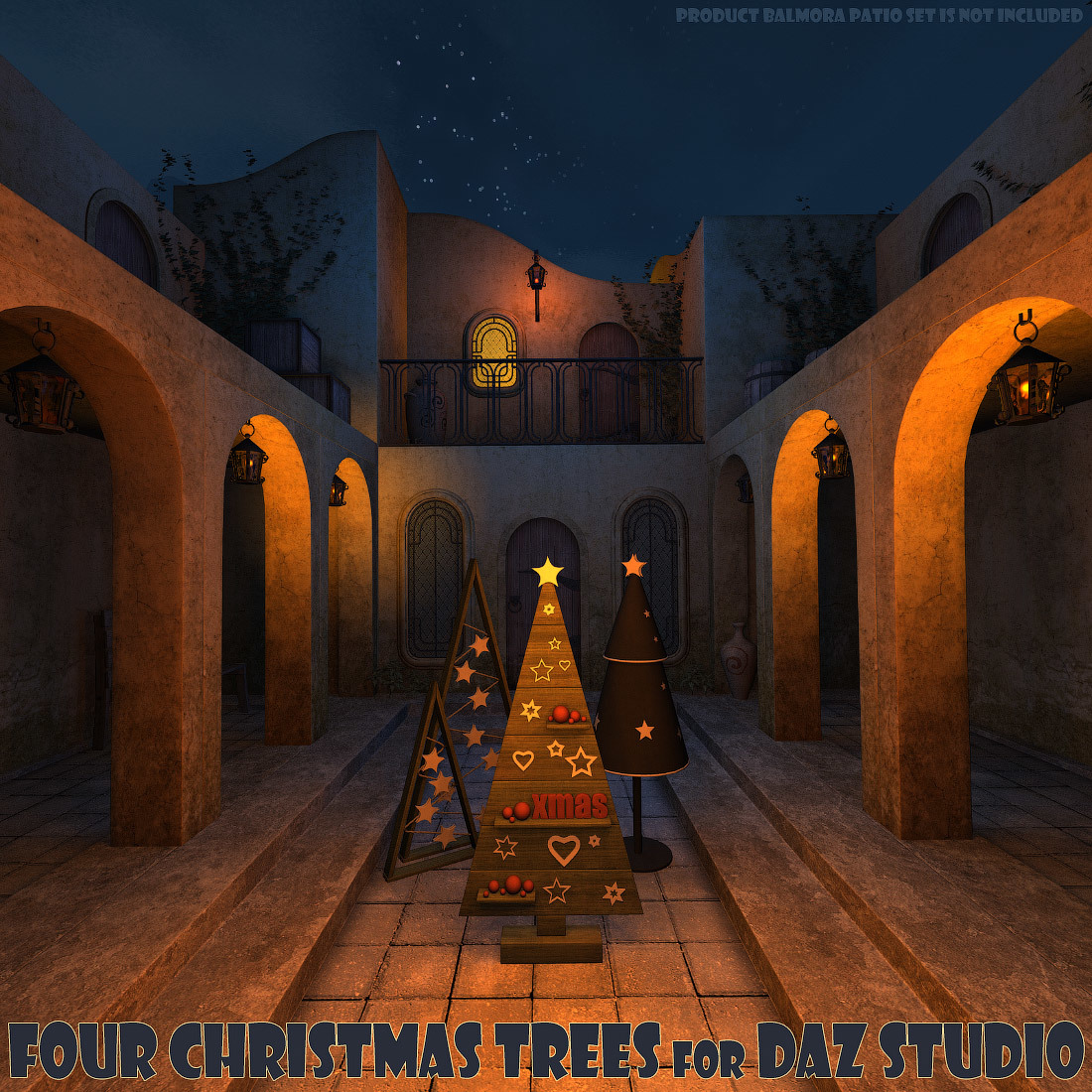 Four Christmas trees for Daz Studio by N/A