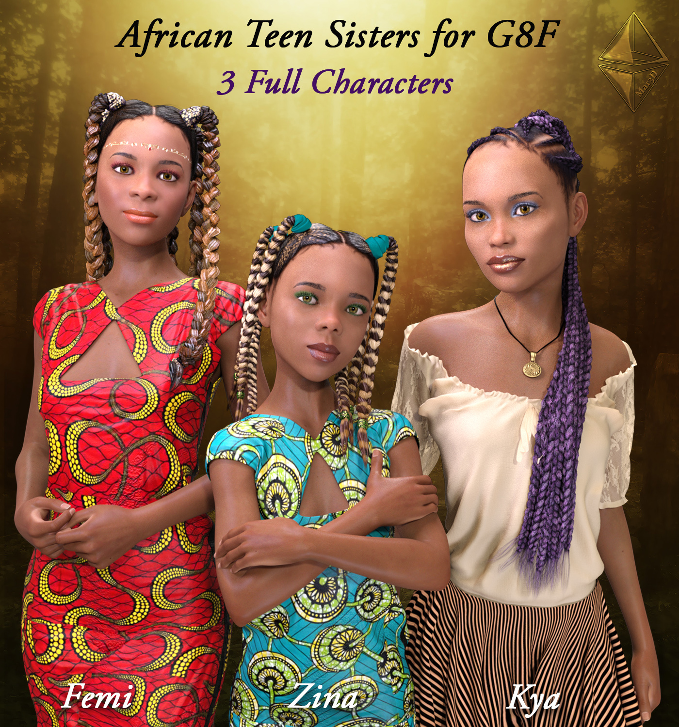 African Teen Sisters for G8F by N/A