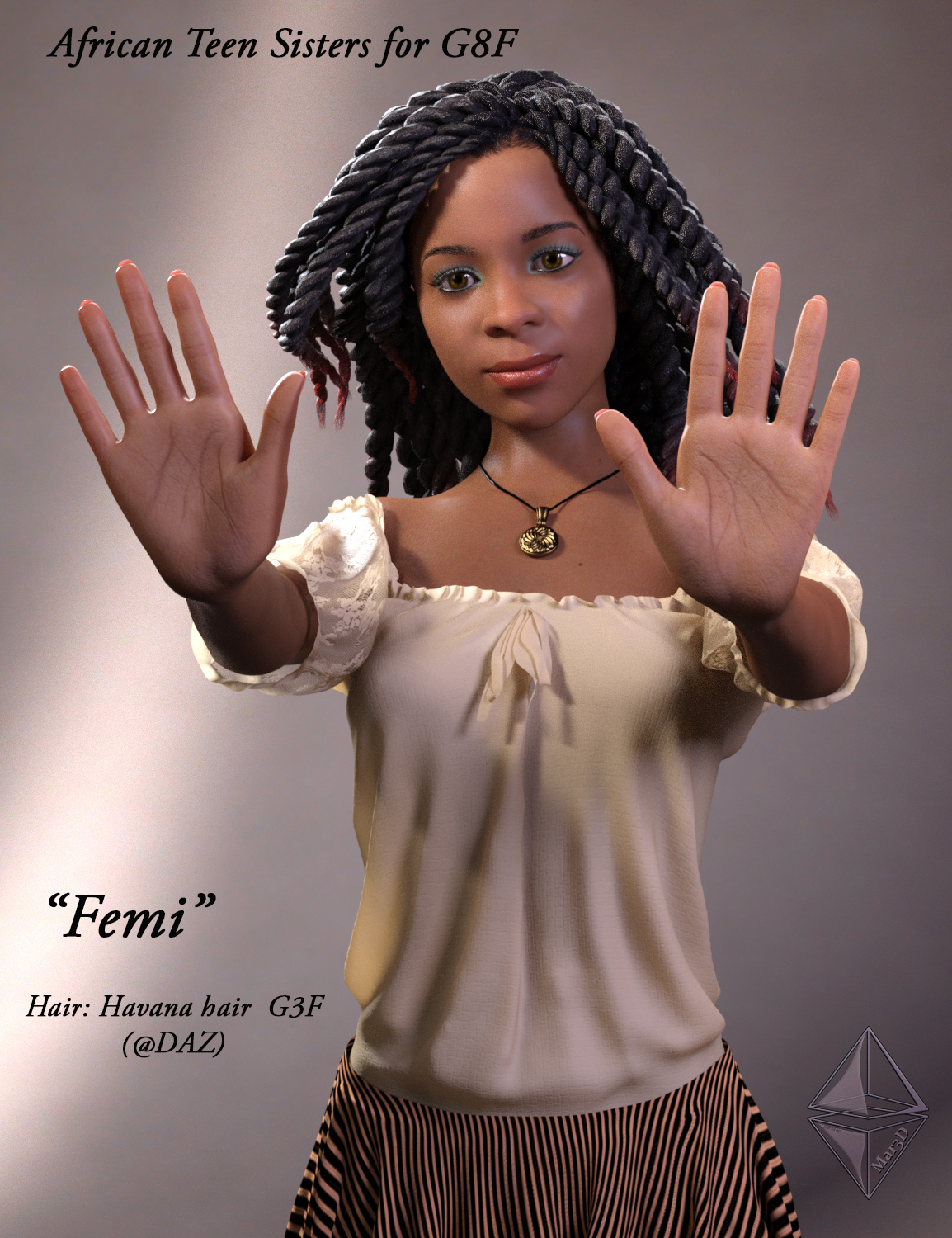 African Teen Sisters for G8F by N/A