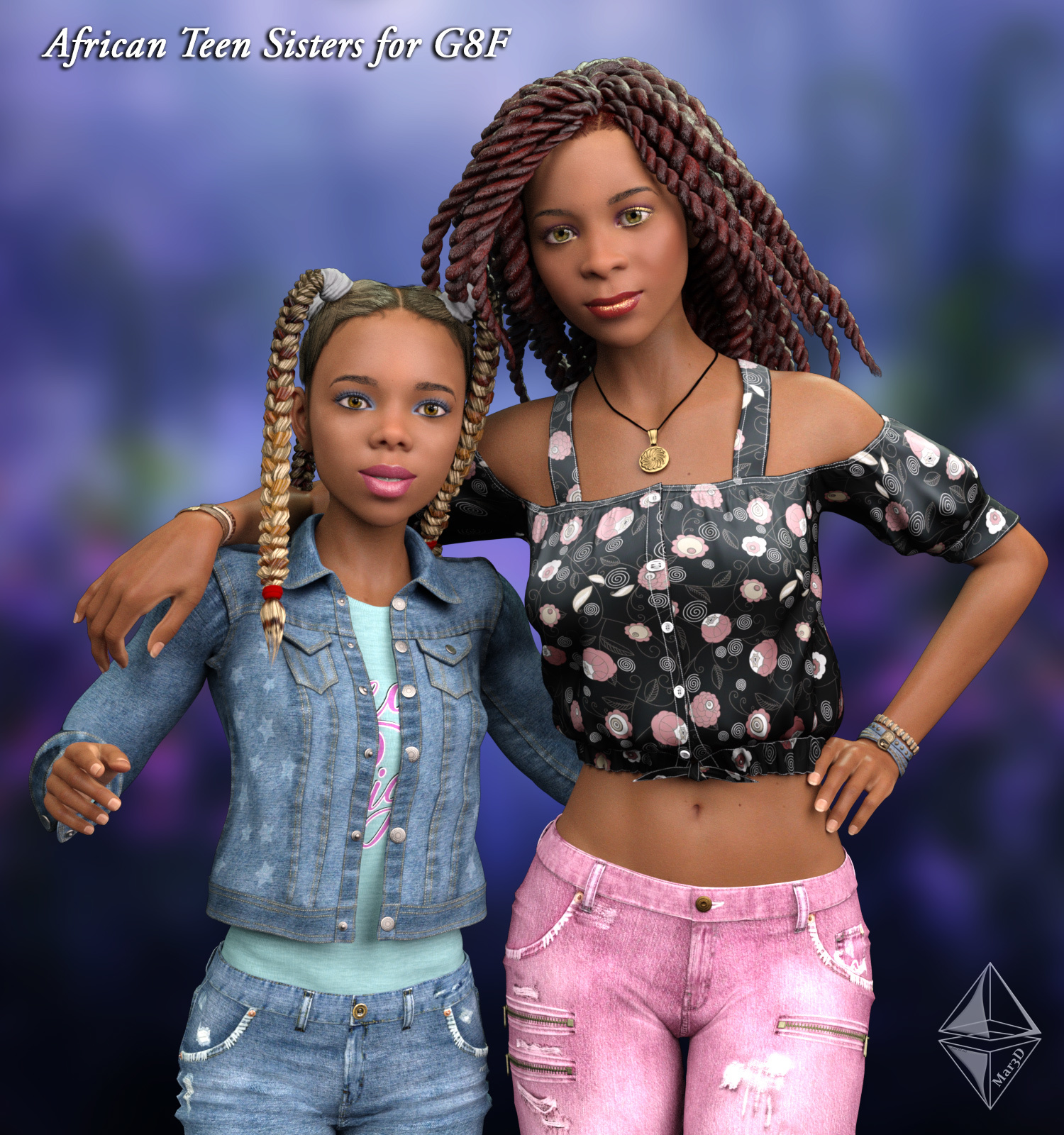 African Teen Sisters for G8F by N/A