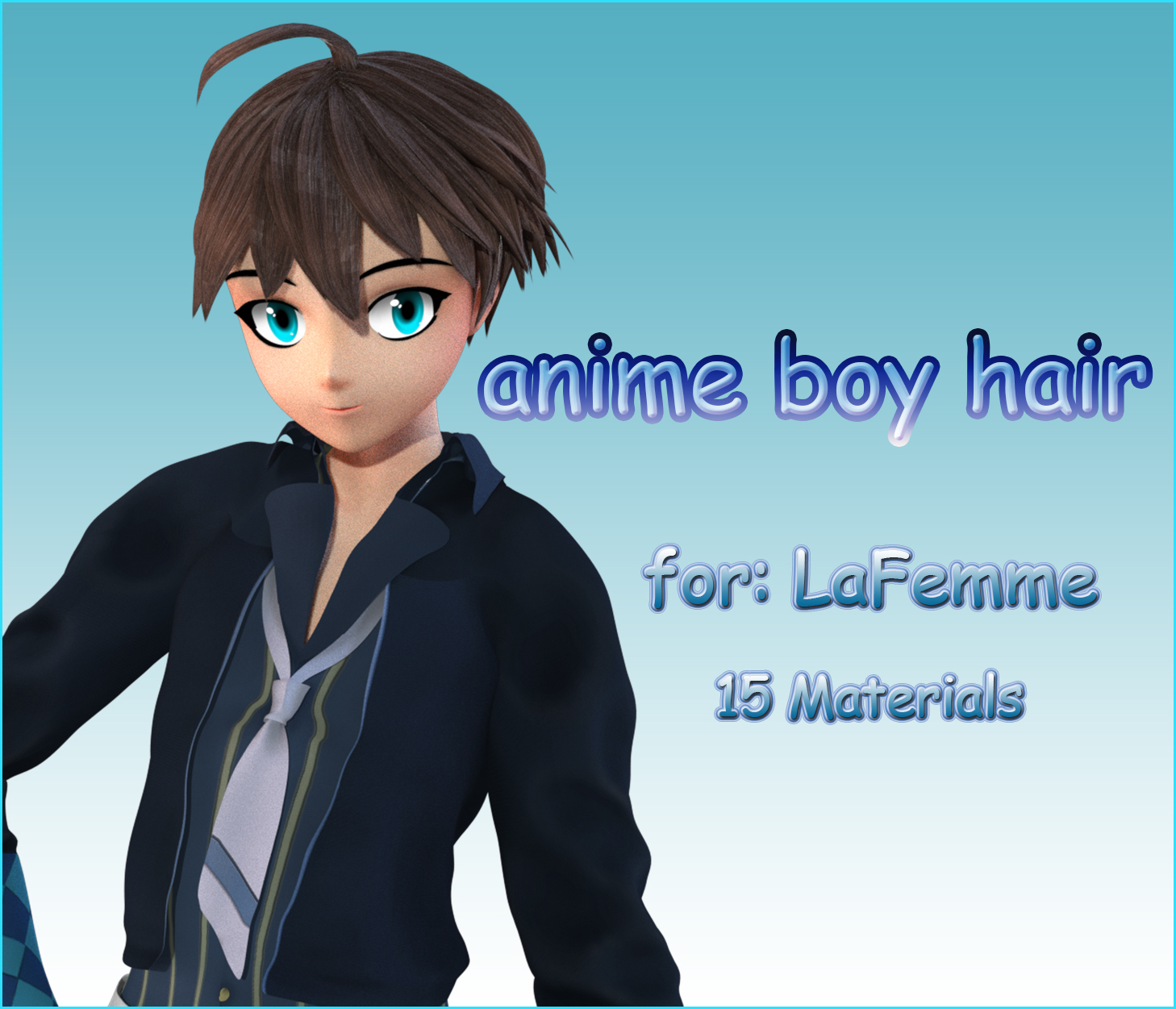 Anime Boy hair for La Femme by N/A