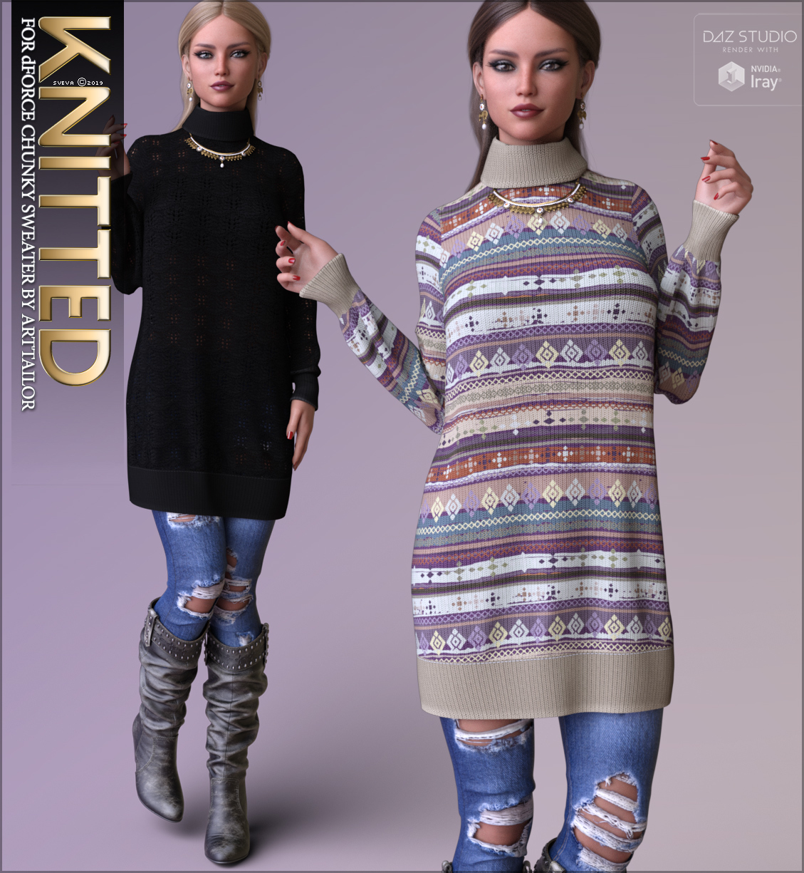 Knitted for dForce Chunky Sweater G8F by N/A