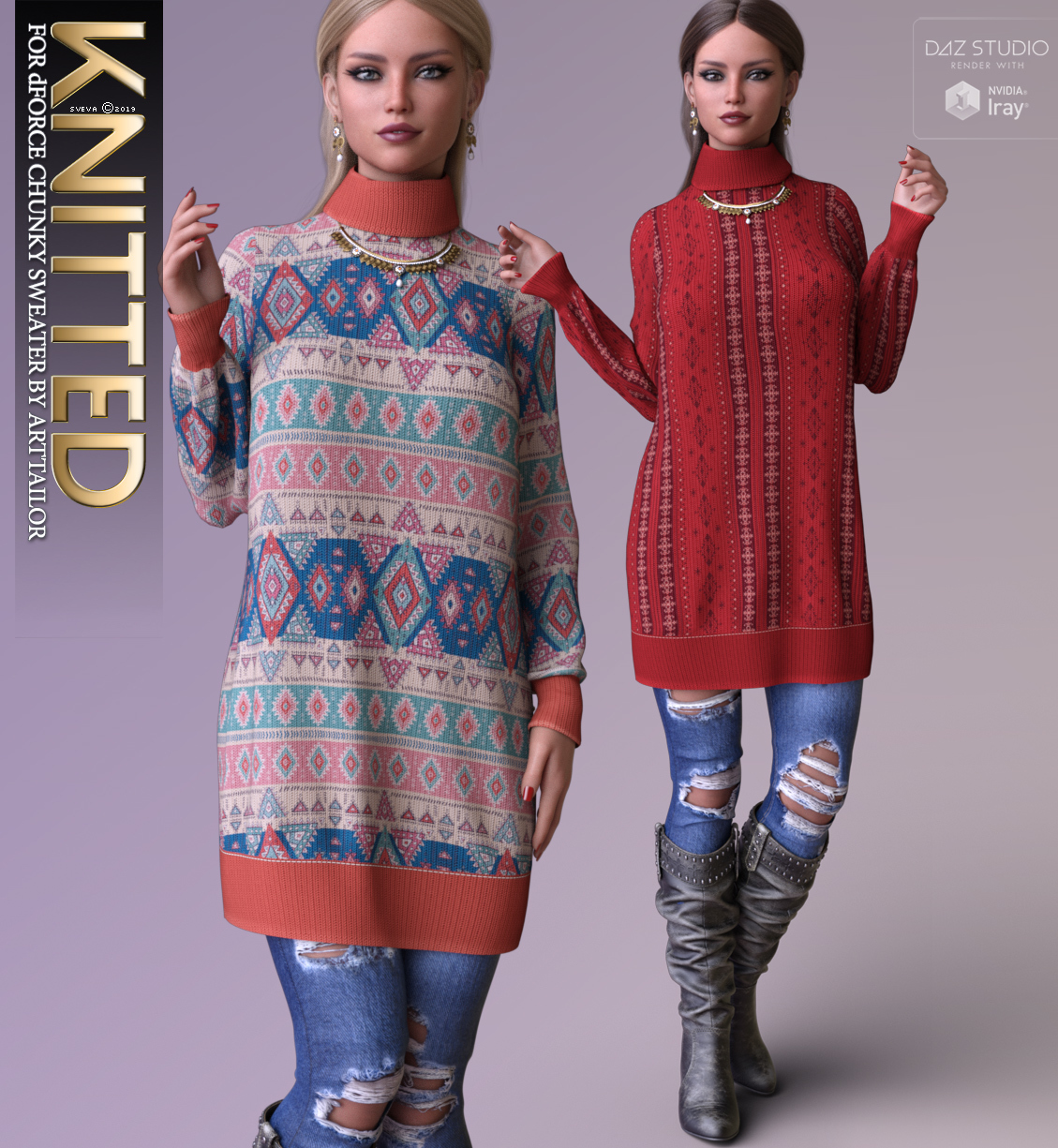 Knitted for dForce Chunky Sweater G8F by N/A