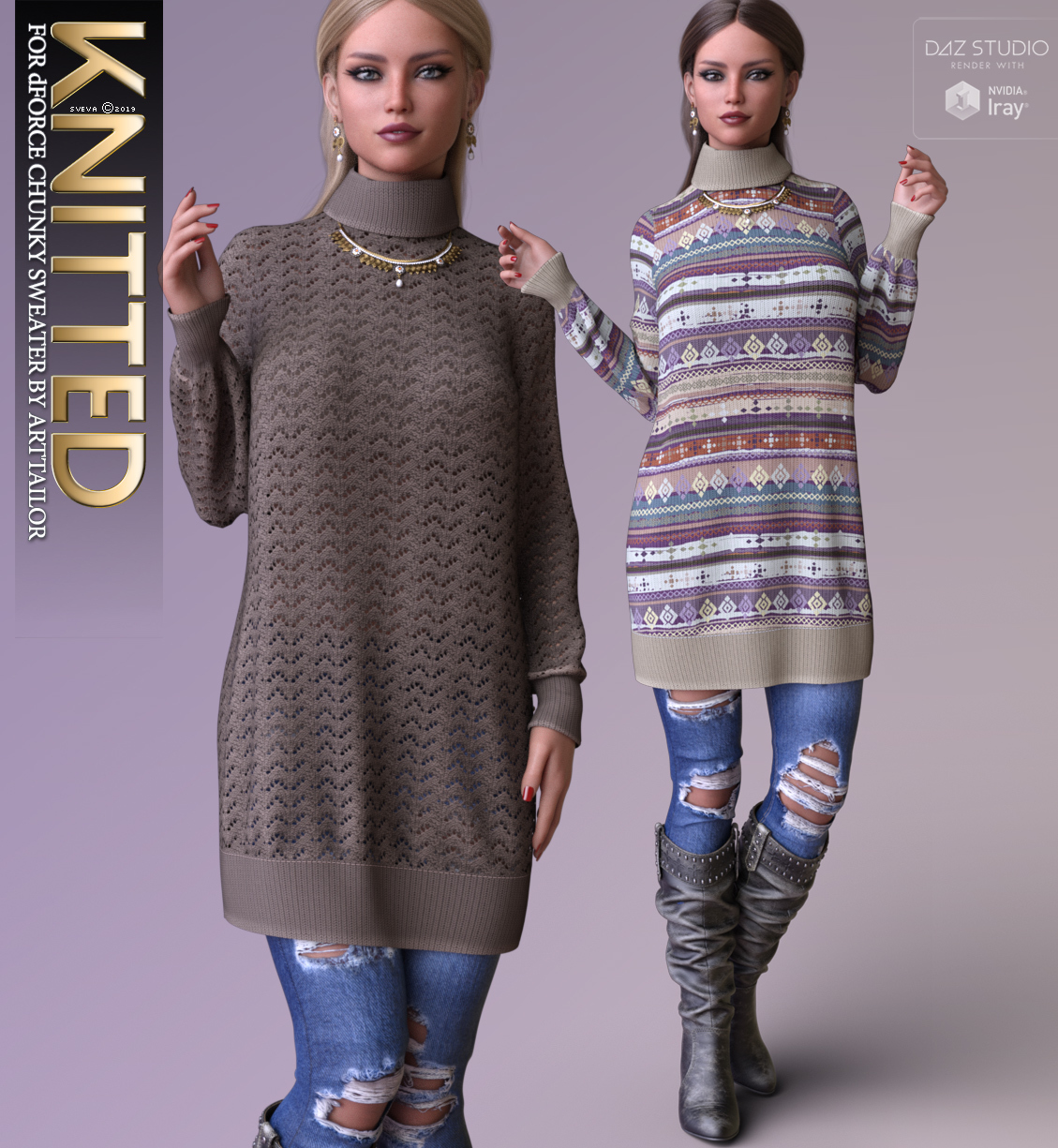Knitted for dForce Chunky Sweater G8F by N/A