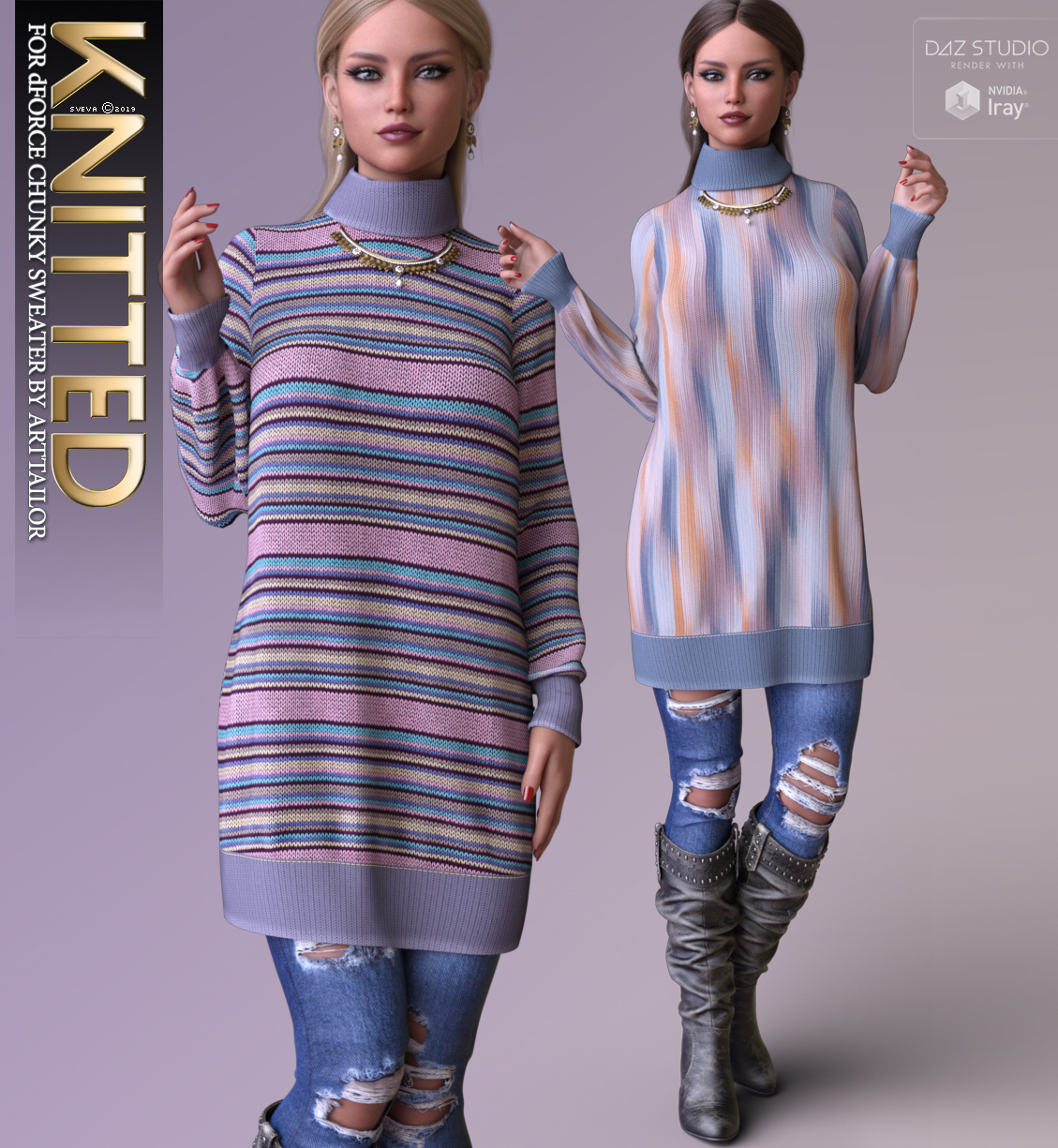 Knitted for dForce Chunky Sweater G8F by N/A
