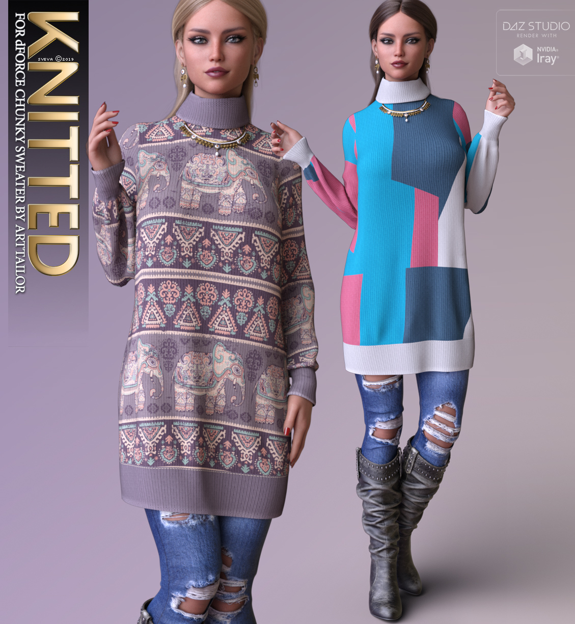 Knitted for dForce Chunky Sweater G8F by N/A