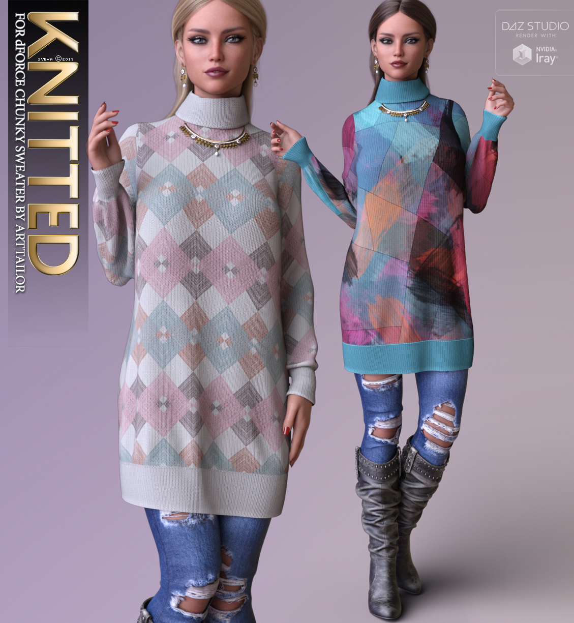 Knitted for dForce Chunky Sweater G8F by N/A