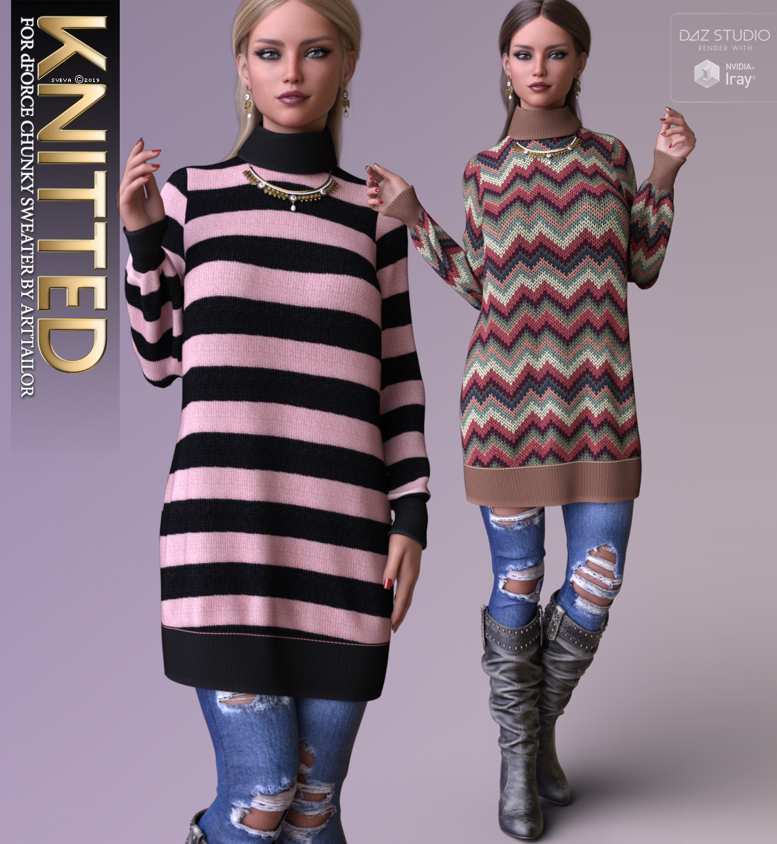 Knitted for dForce Chunky Sweater G8F by N/A