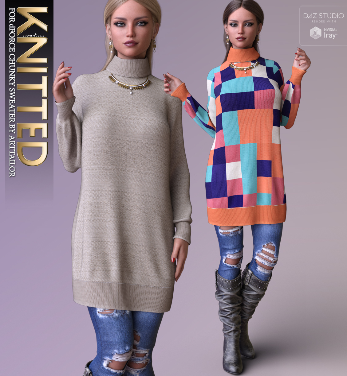 Knitted for dForce Chunky Sweater G8F by N/A