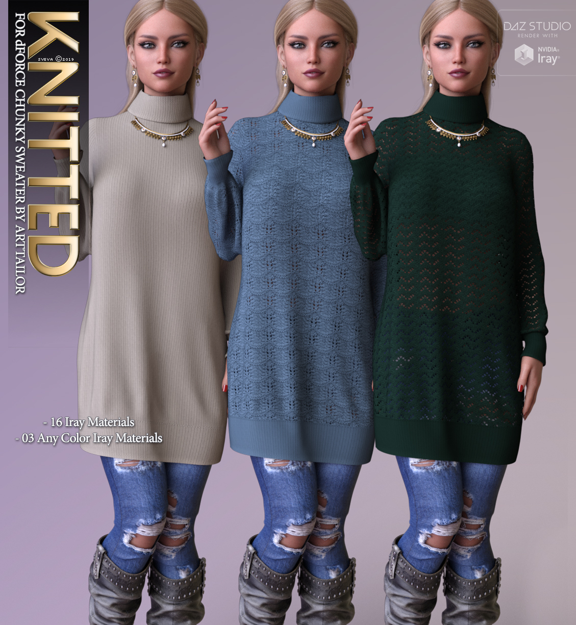 Knitted for dForce Chunky Sweater G8F by N/A