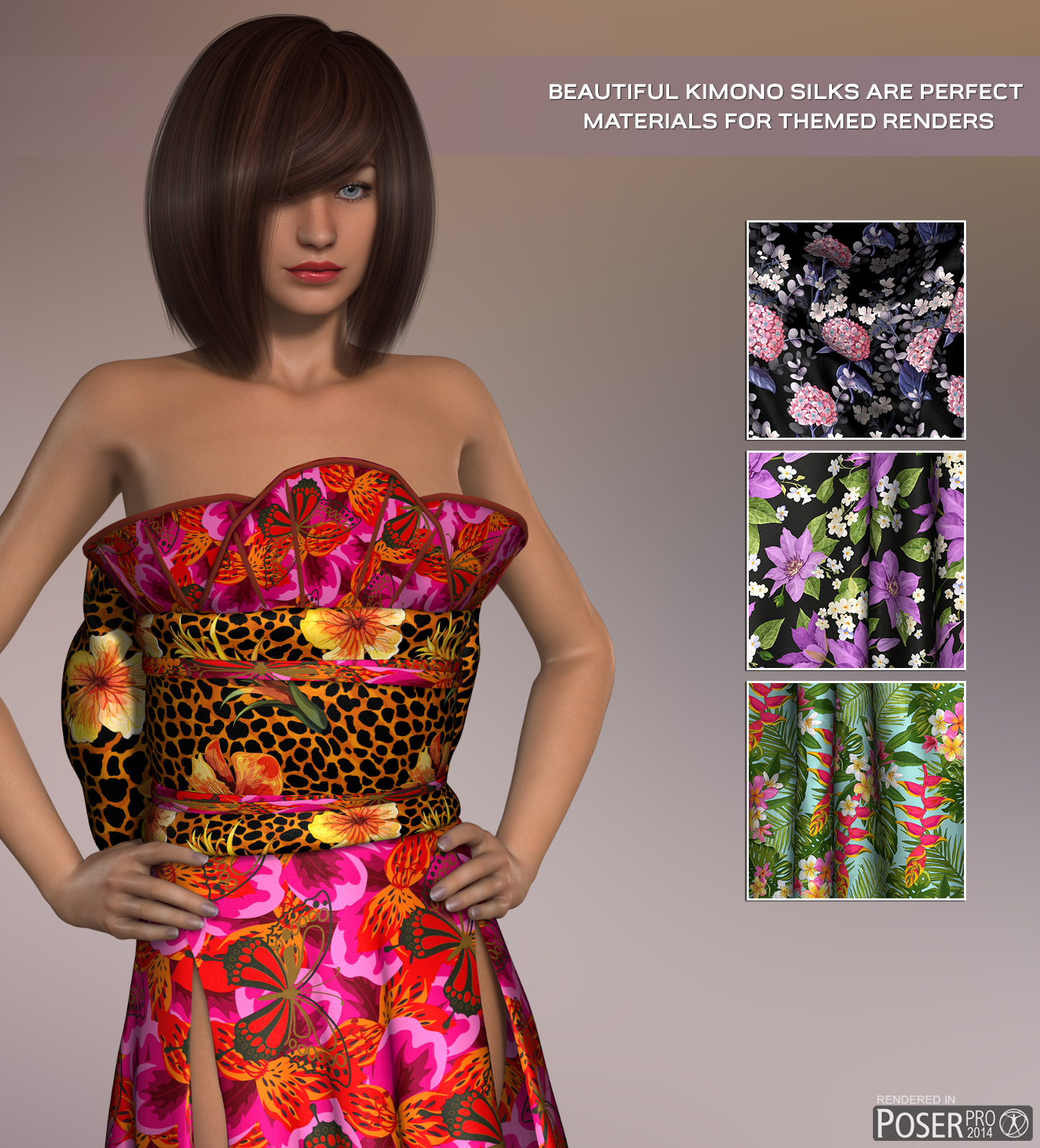 Poser - Kimono Silks by N/A