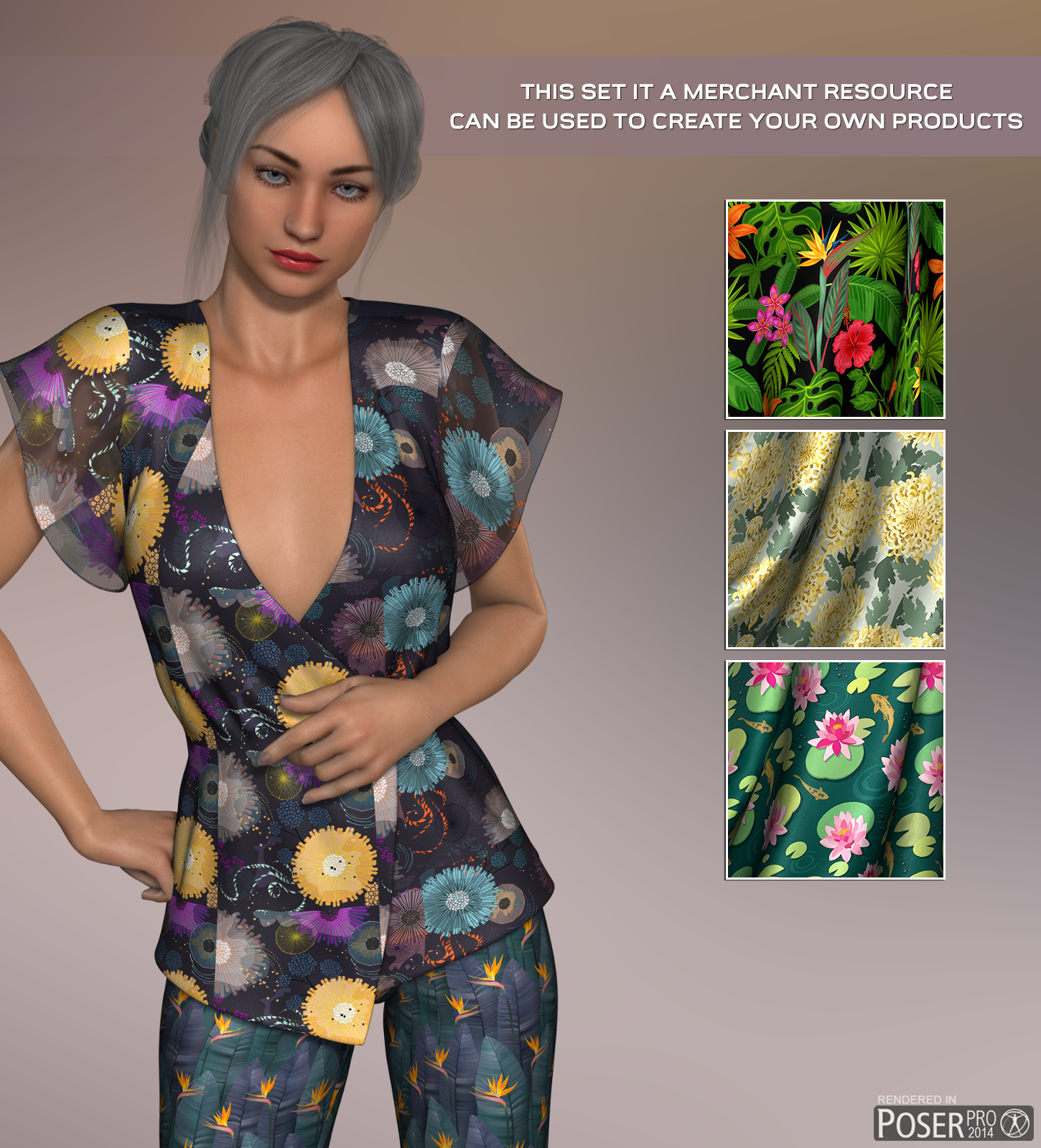 Poser - Kimono Silks by N/A