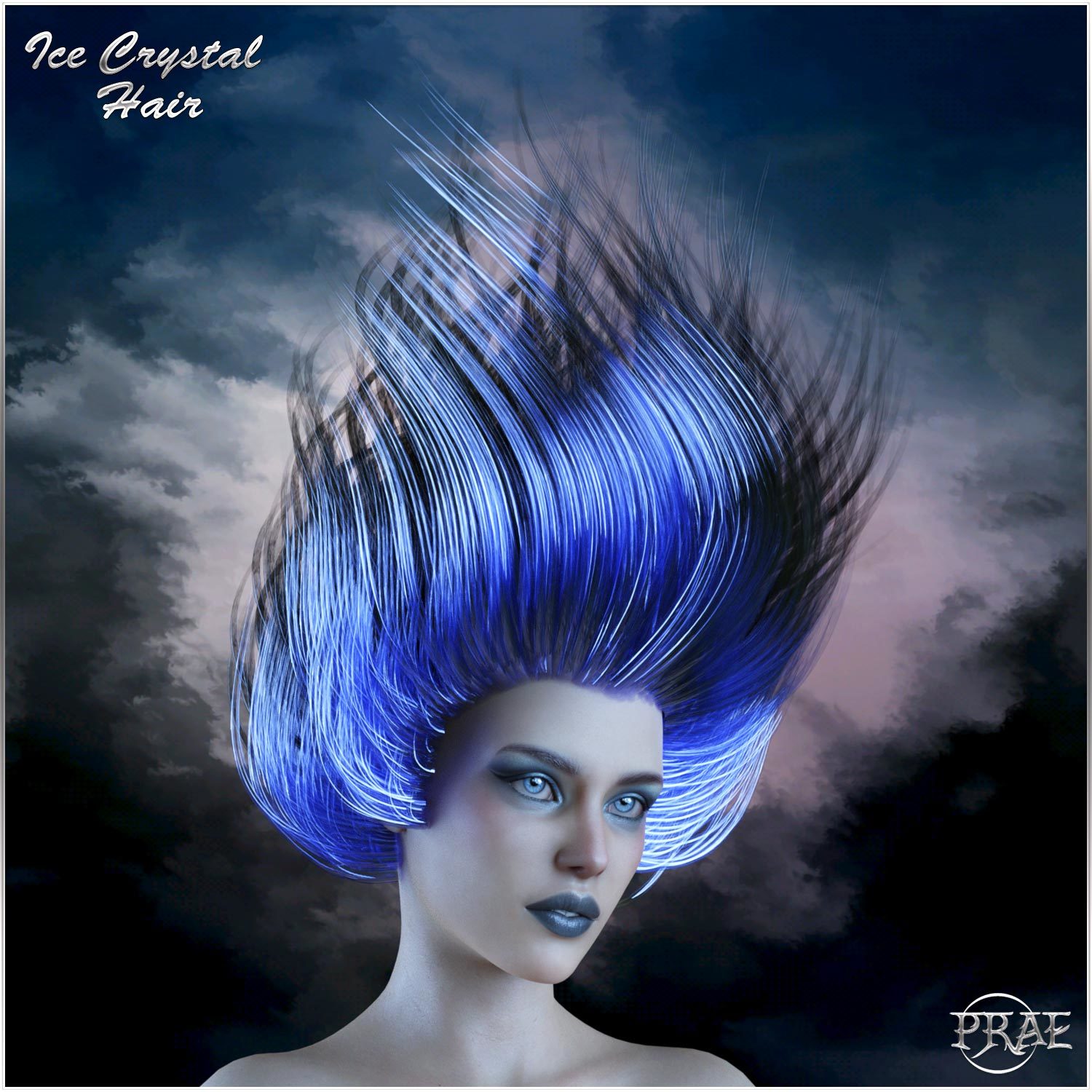 Prae-Ice Crystal Hair for G8 Daz by N/A