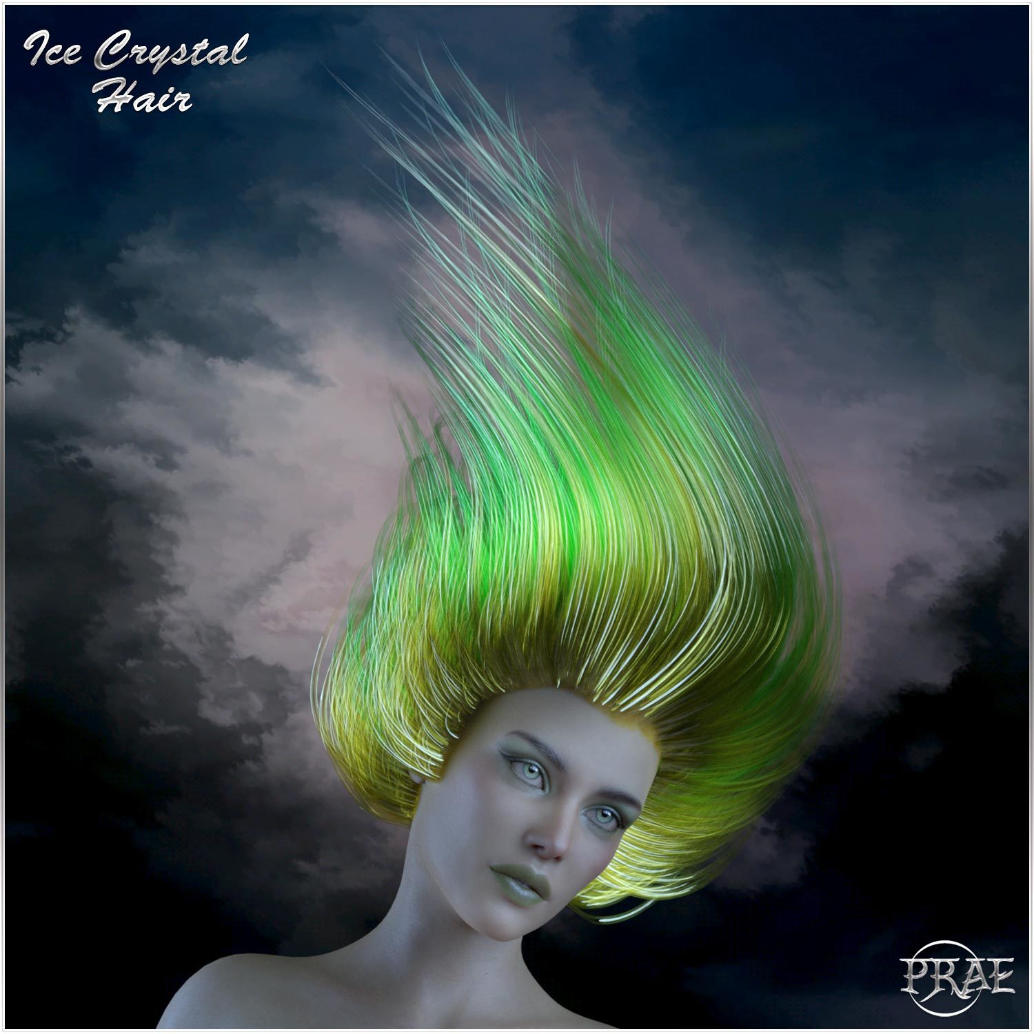 Prae-Ice Crystal Hair for G8 Daz by N/A