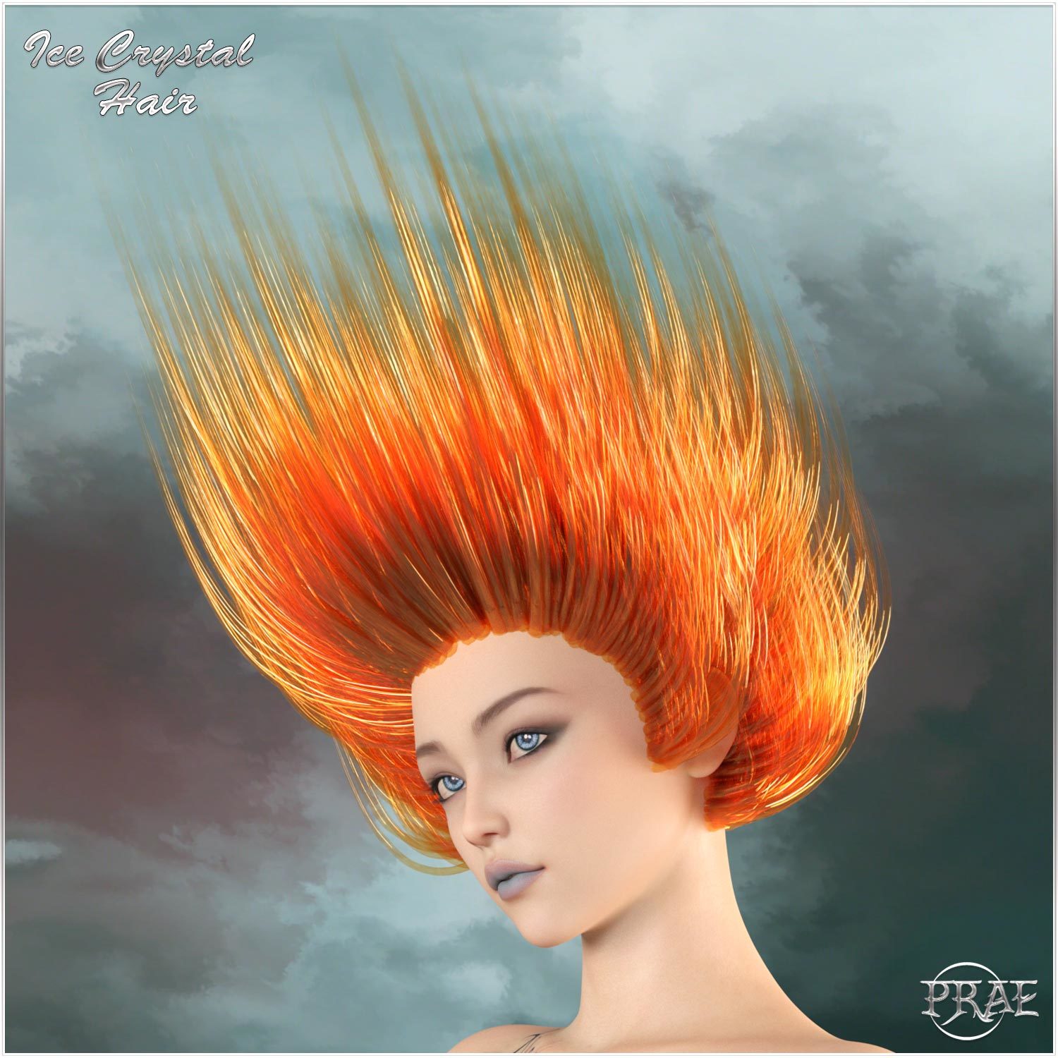 Prae-Ice Crystal Hair for G8 Daz by N/A