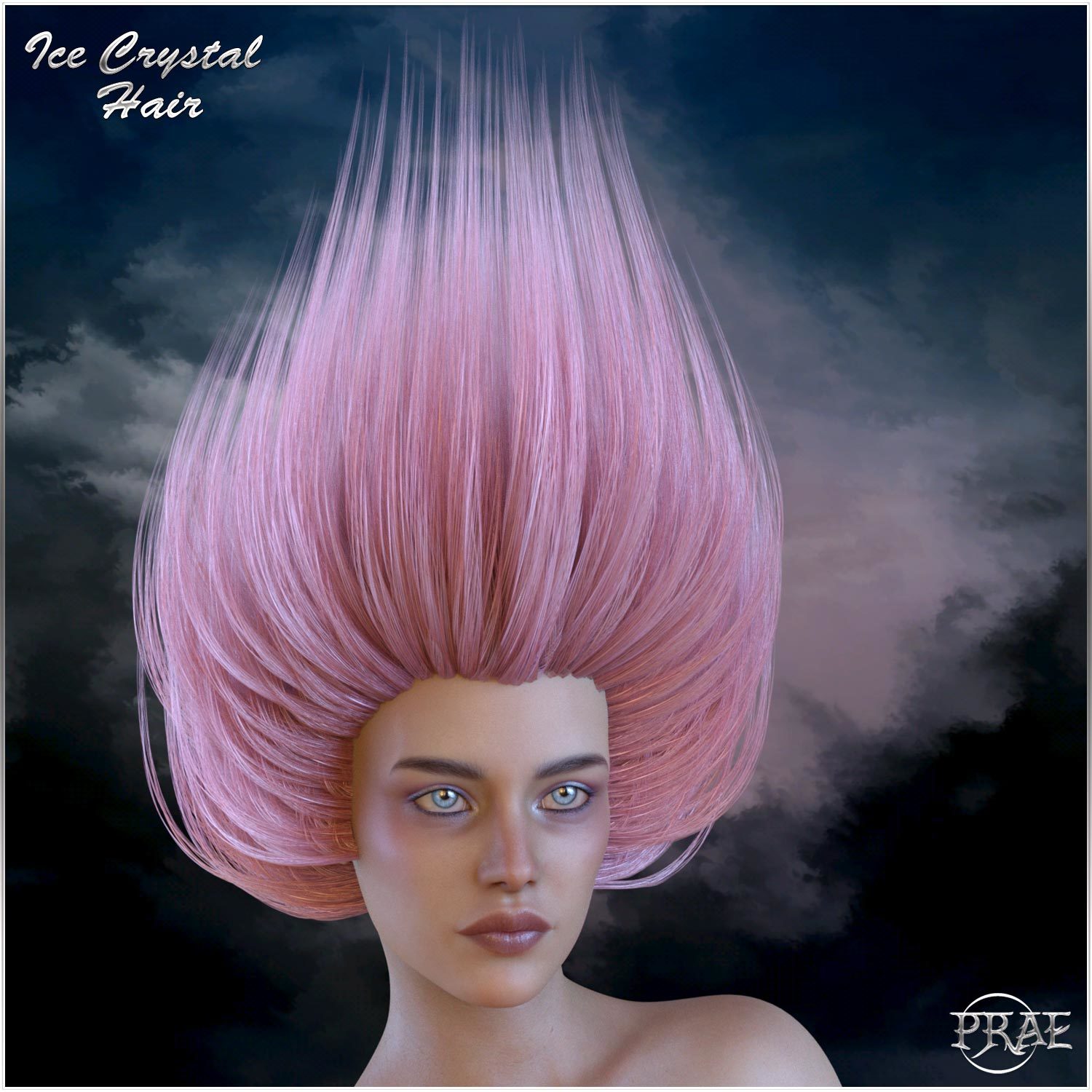 Prae-Ice Crystal Hair for G8 Daz by N/A