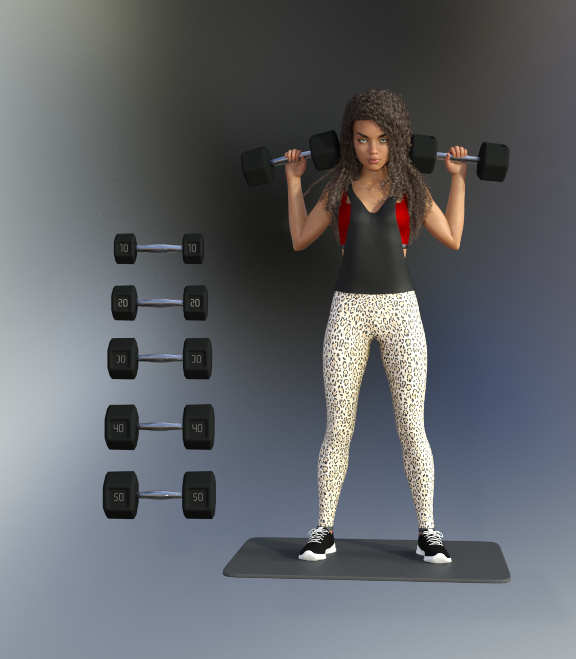 Swole: Free Weights for Genesis 3 and 8 Females by N/A