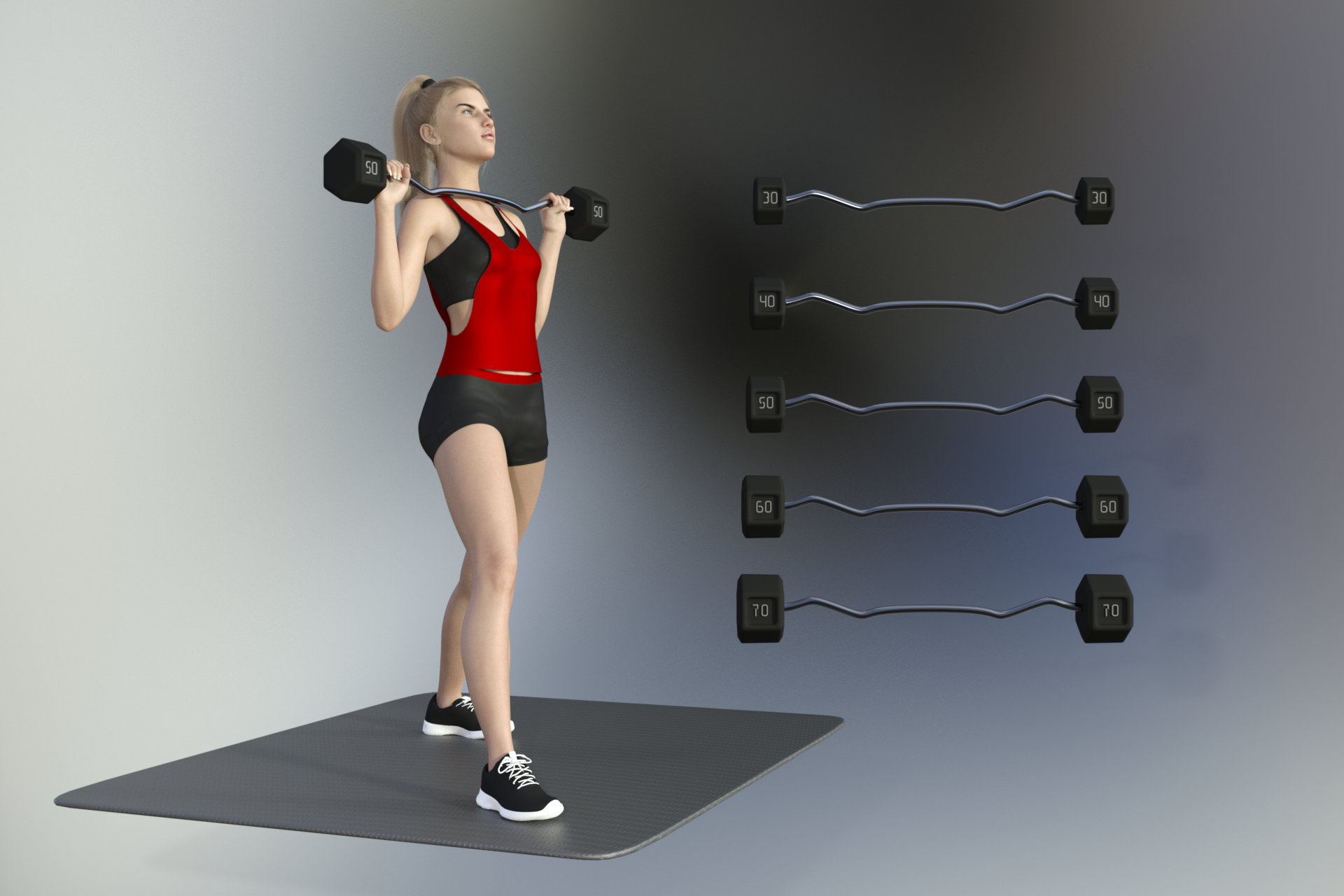 Swole: Free Weights for Genesis 3 and 8 Females by N/A