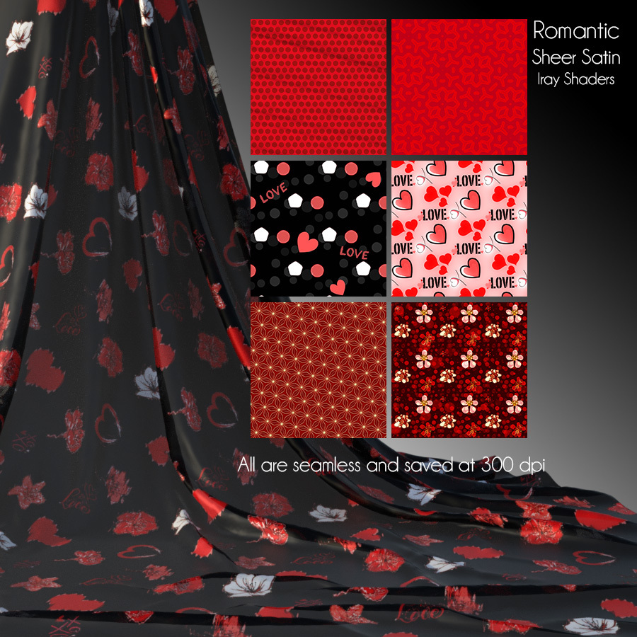 Romantic Sheer Satin Iray Shaders by N/A