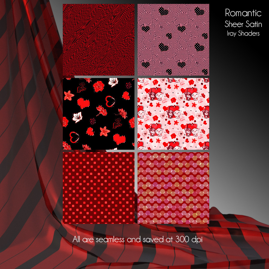 Romantic Sheer Satin Iray Shaders by N/A