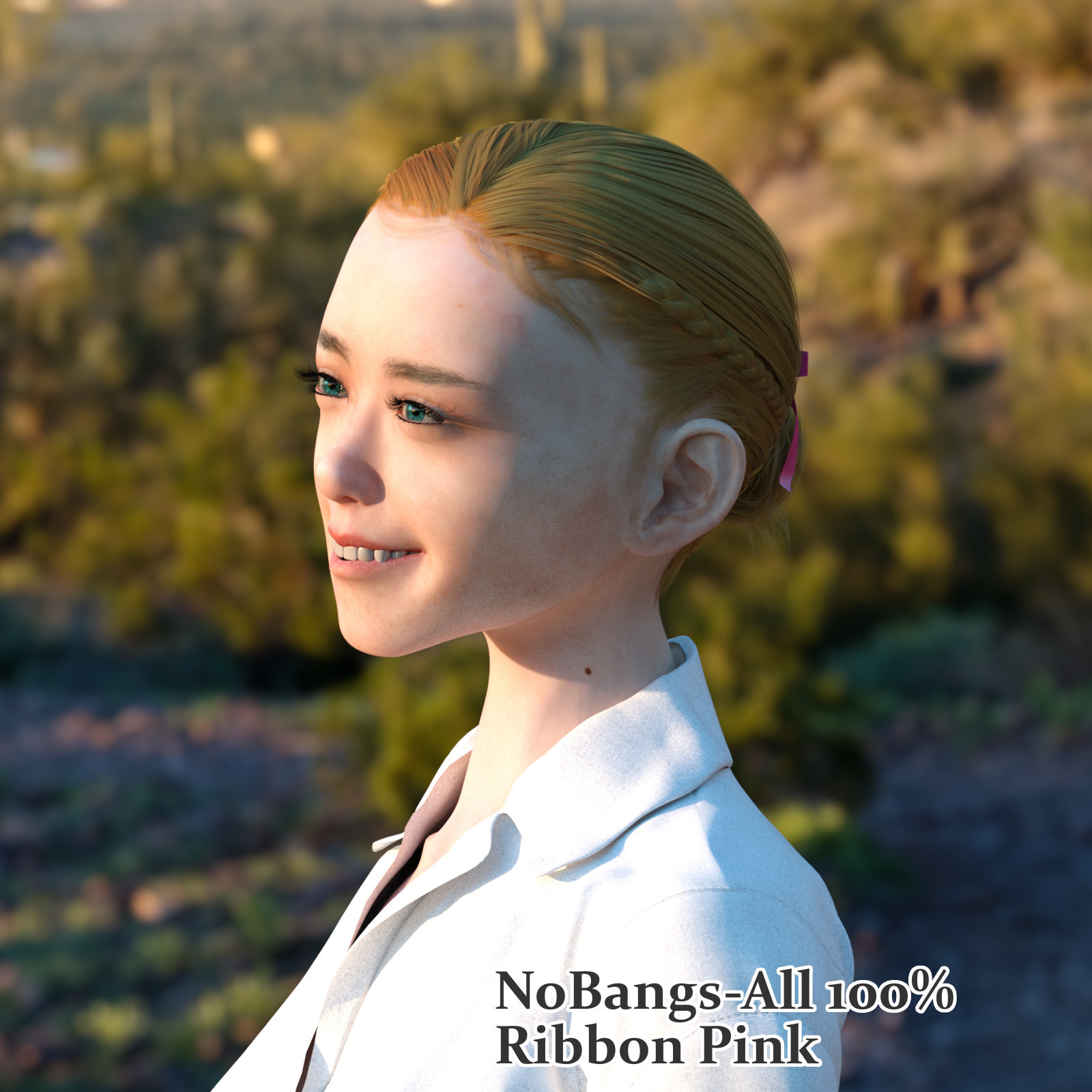 Reiko Braid Updo Hair for G3F & G8F by N/A
