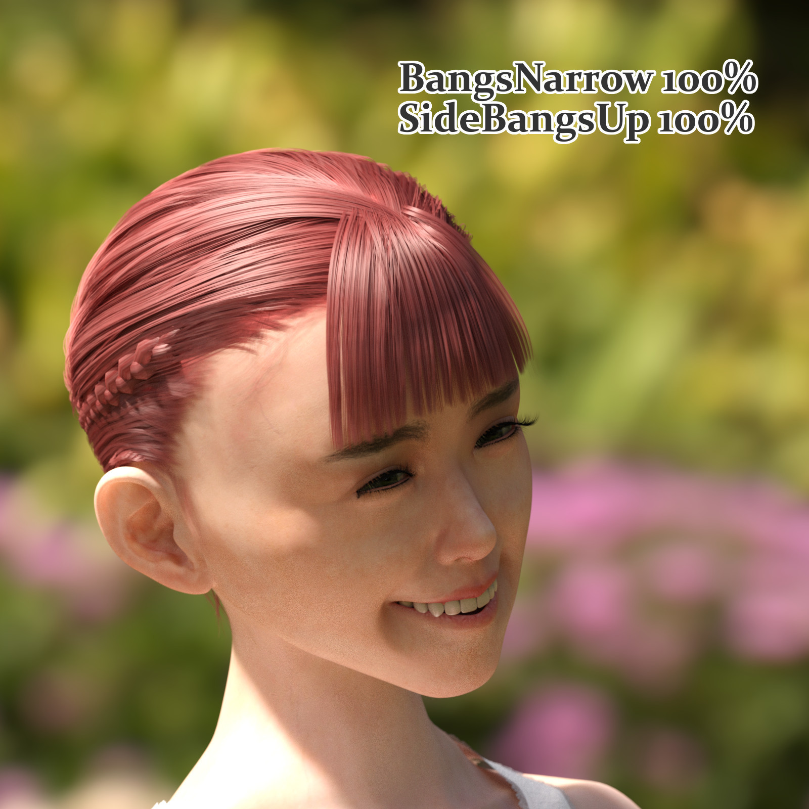 Reiko Braid Updo Hair for G3F & G8F by N/A