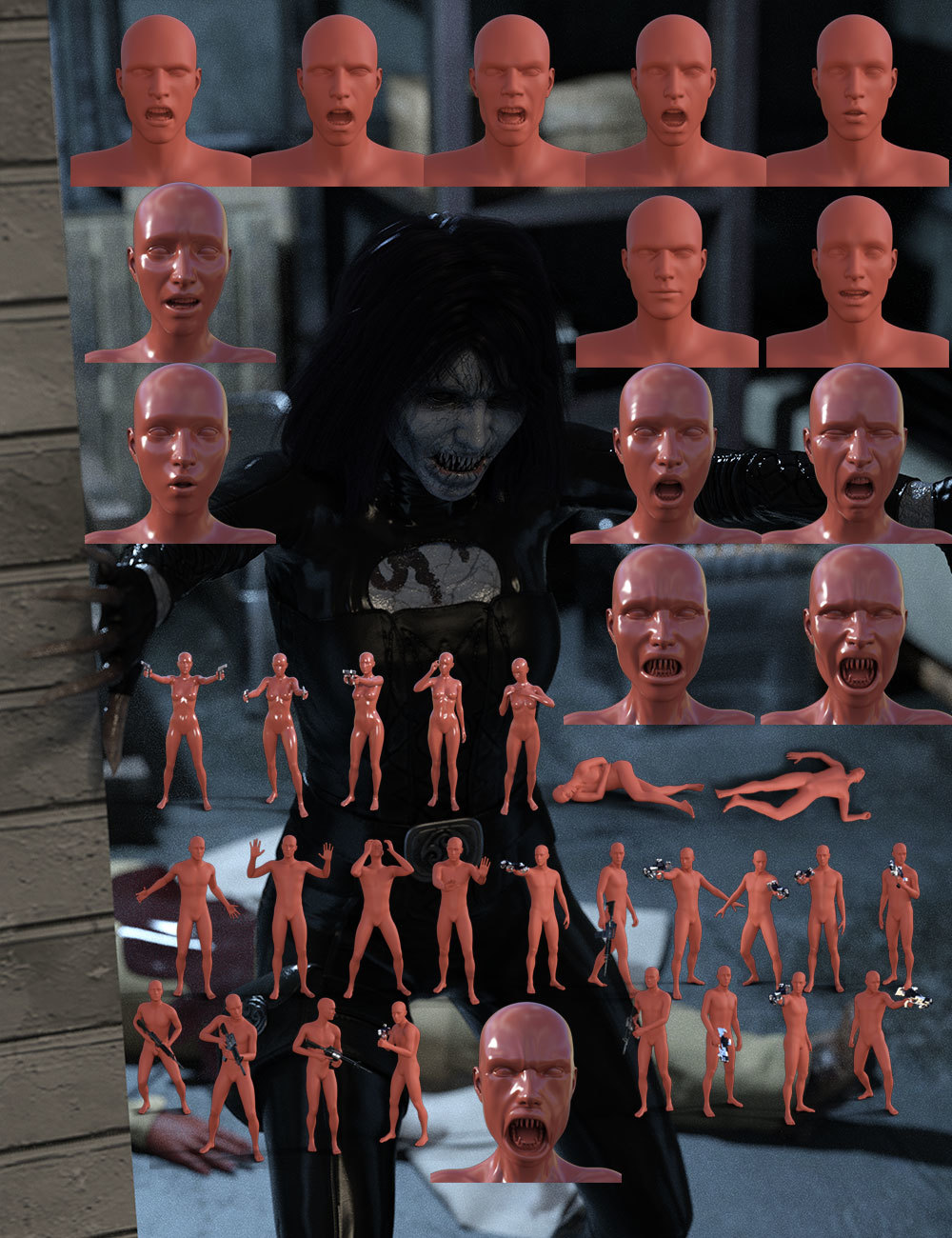 Demon Down Genesis 8 Action Poses And Expressions by N/A