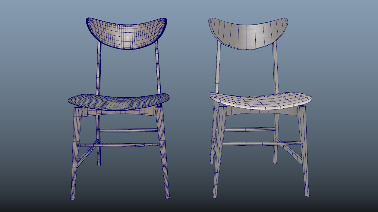 Scandinavian Design Chair 70 - Photoscanned PBR - Extended License by N/A