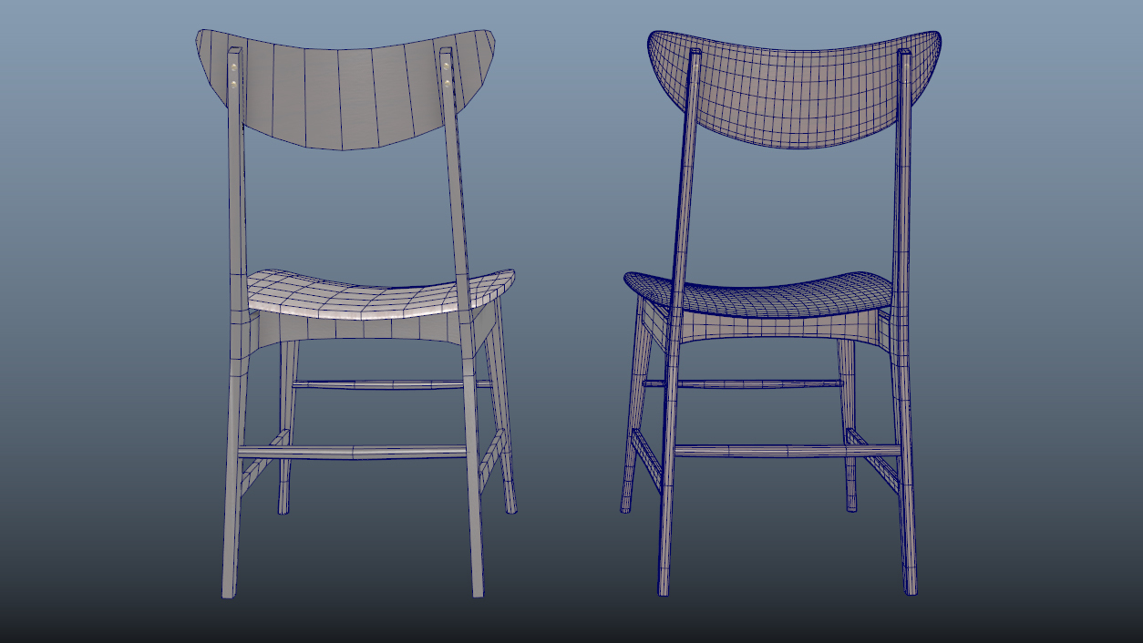 Scandinavian Design Chair 70 - Photoscanned PBR - Extended License by N/A