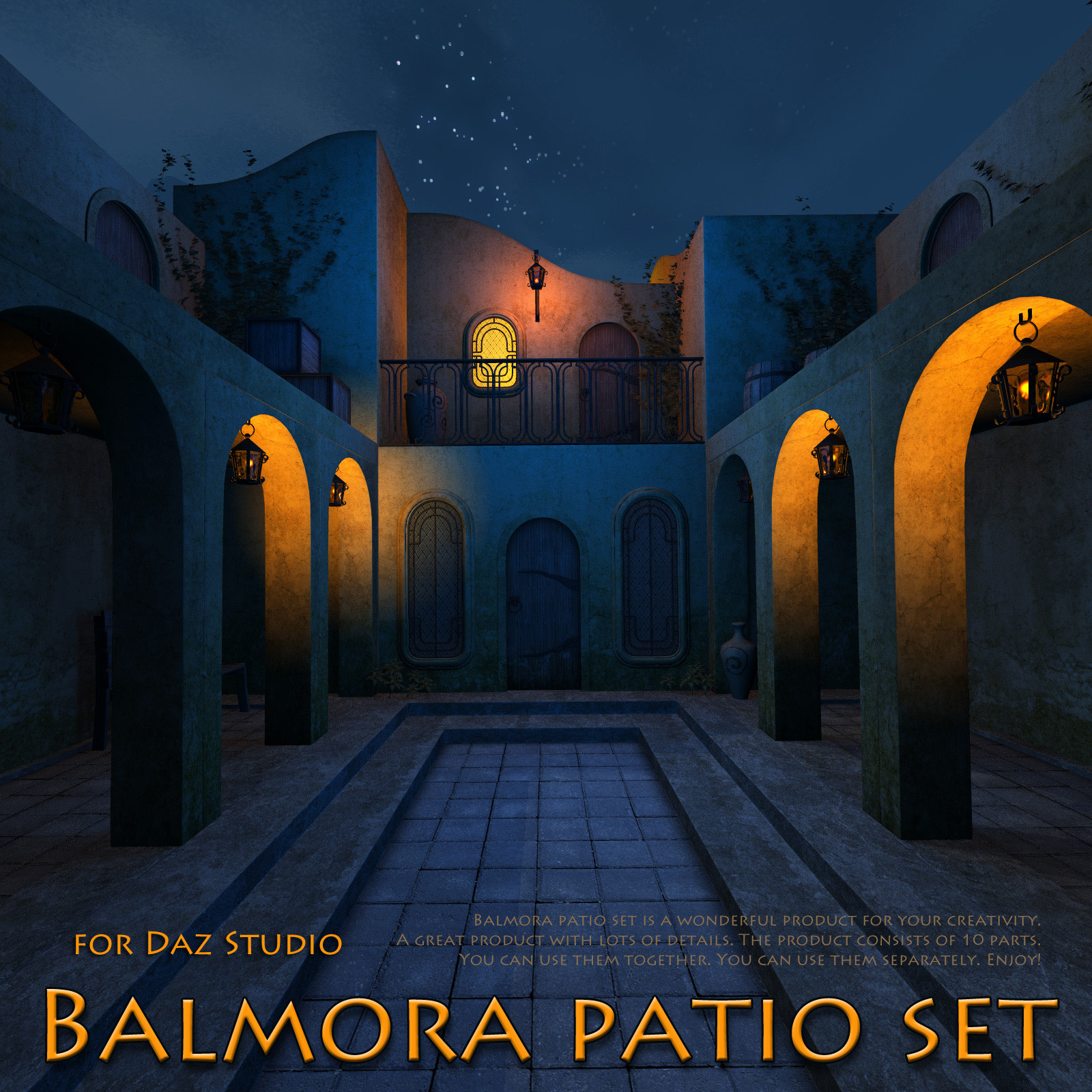 Balmora patio set for Daz Studio by N/A